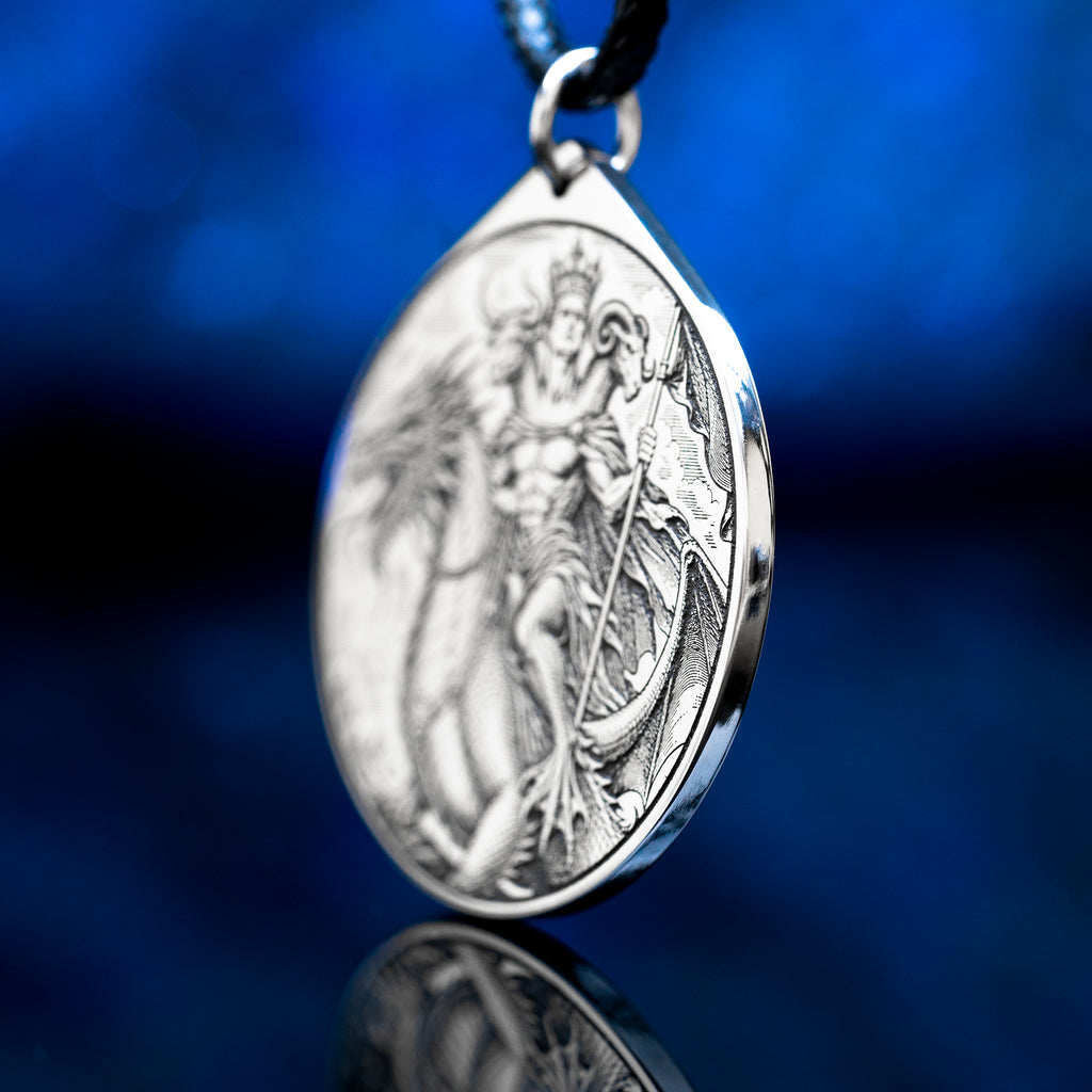 Asmoday Seal Pendant: Demon of Knowledge and Treasures, Goetia Solomon Kabbalah Amulet