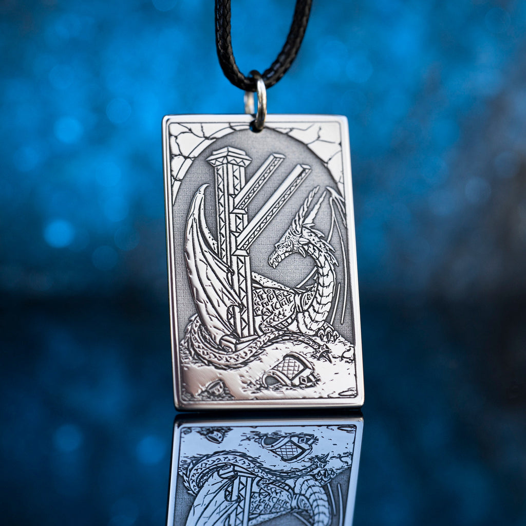 Fehu Rune for Wealth Celtic Dragon Treasure Elder Futhark Rune viking magic amulet kabbalah pendant talisman