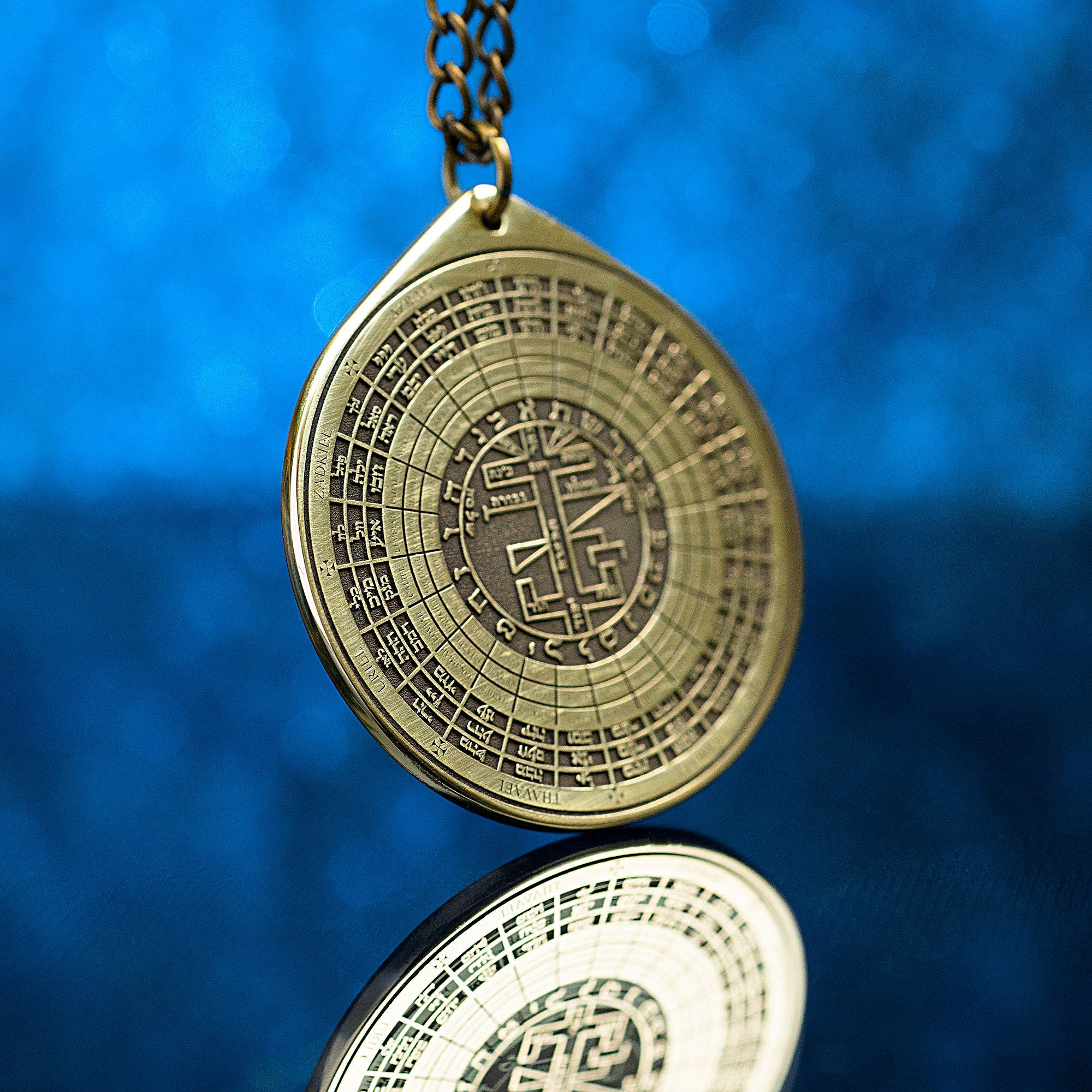 72 Names of God Pendant: Goetia Kabbalah Seal of Solomon Amulet