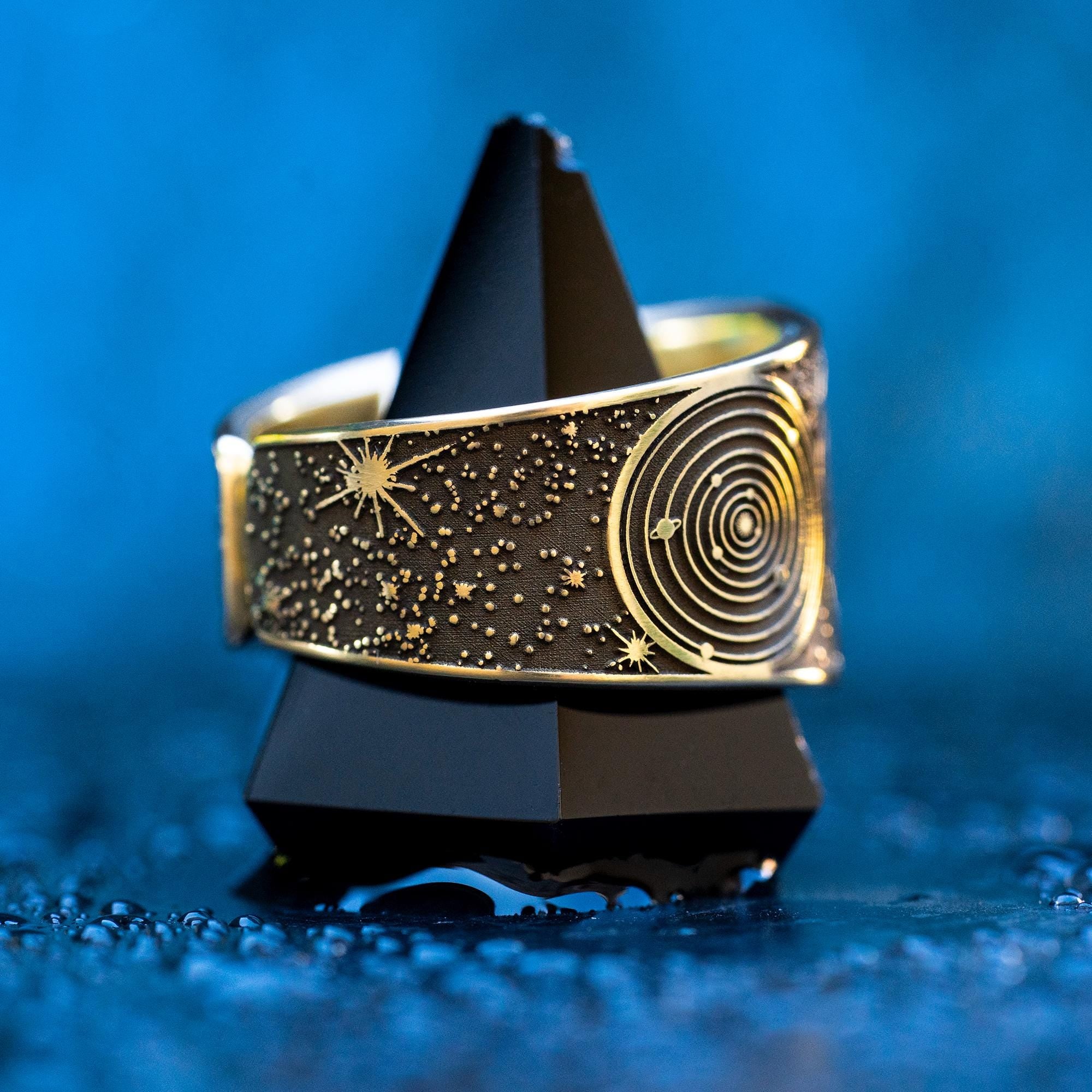 Goetia Seventh Pentacle of Saturn Ring: Solomon Kabbalah Amulet Talisman