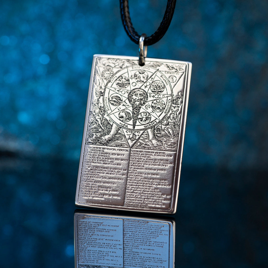 Emerald Tablet Pendant: Azoth of the Philosophers Alchemy Amulet