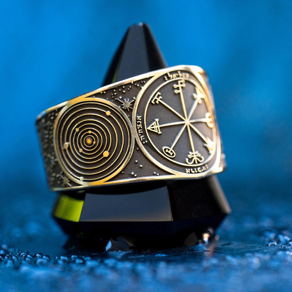 Goetia Third Pentacle of Saturn Ring: Kabbalah Amulet Talisman