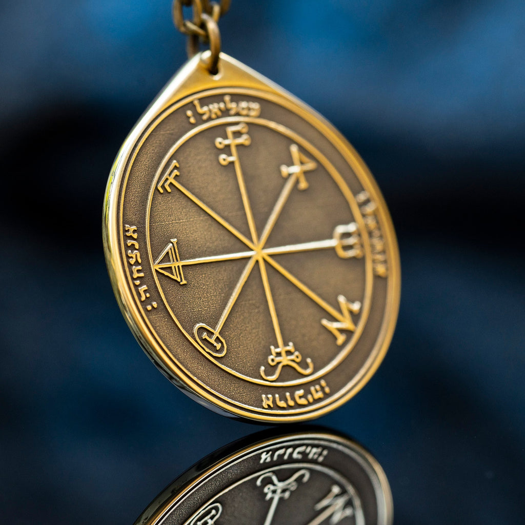 The Third Pentacle of Saturn pendant Solomon kabbalah amulet talisman seal goetia occult magic lemegeton