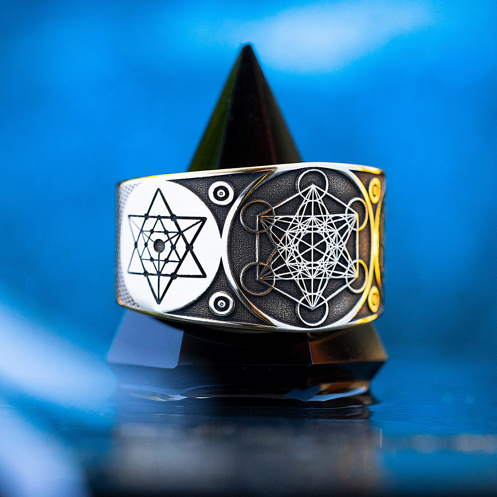 Archangel Metatron Angel of Life Seal adjustable ring Solomon kabbalah amulet talisman occult magic