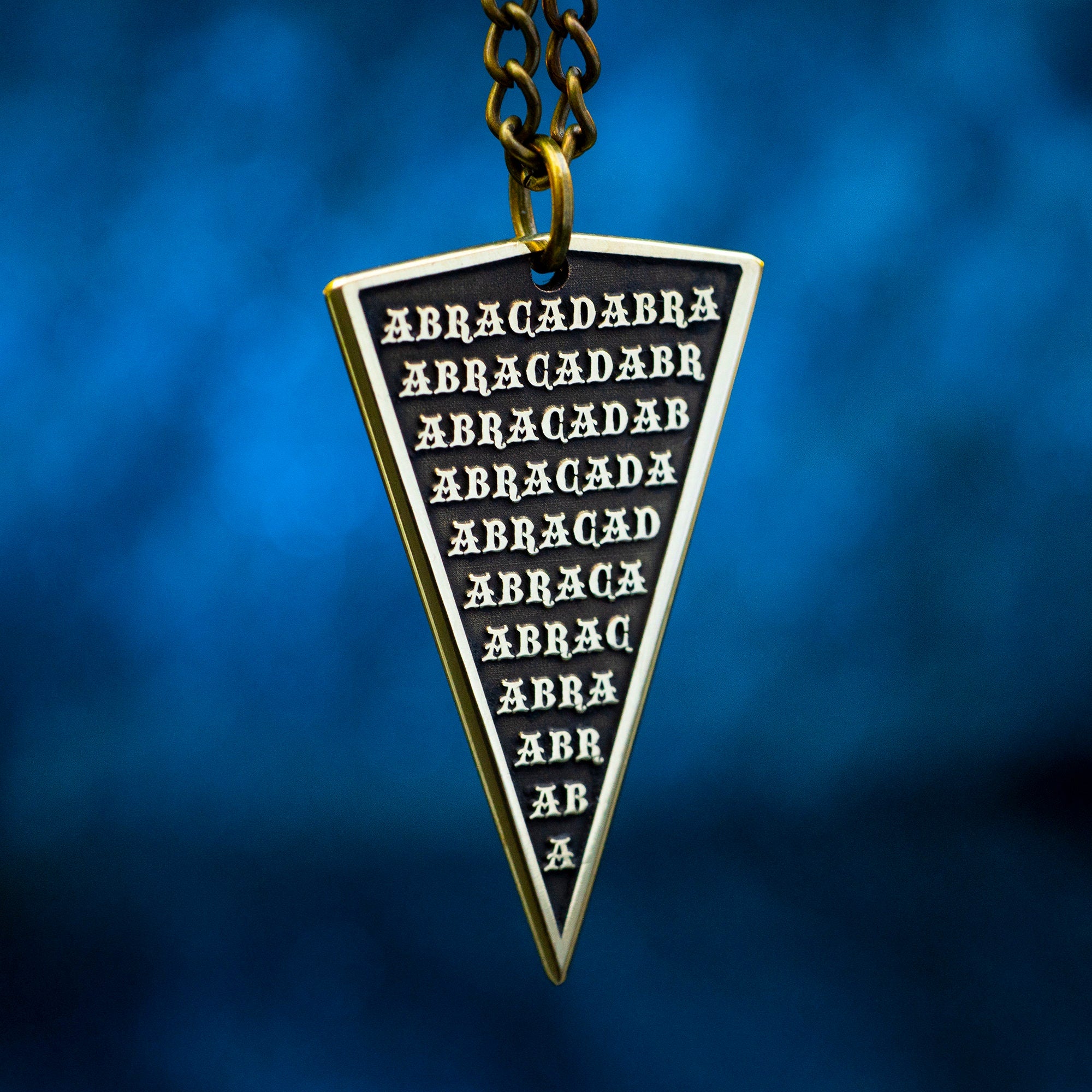 Abracadabra Arrow Point mystical kabbalah amulet Abraxas pendant kabbalah occult magic