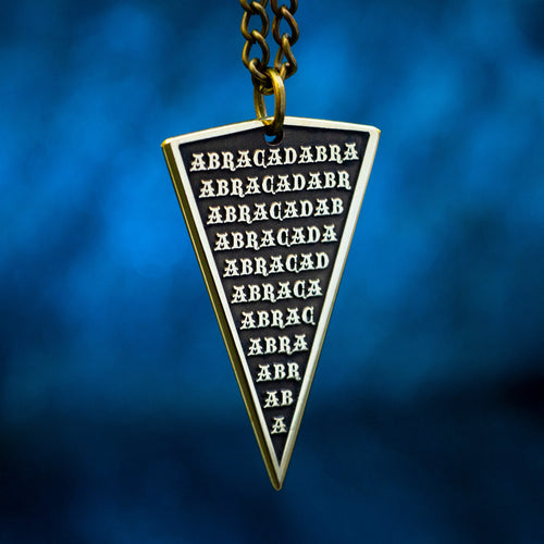 Abracadabra Arrow Point mystical kabbalah amulet Abraxas pendant kabbalah occult magic