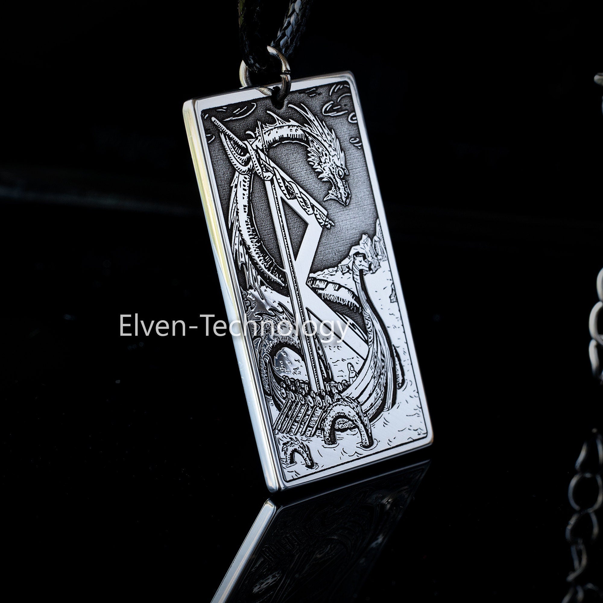 Raidho Rune The Journey of Life for Raw Physical Power Celtic Dragon Elder Futhark Rune viking magic amulet kabbalah pendant talisman