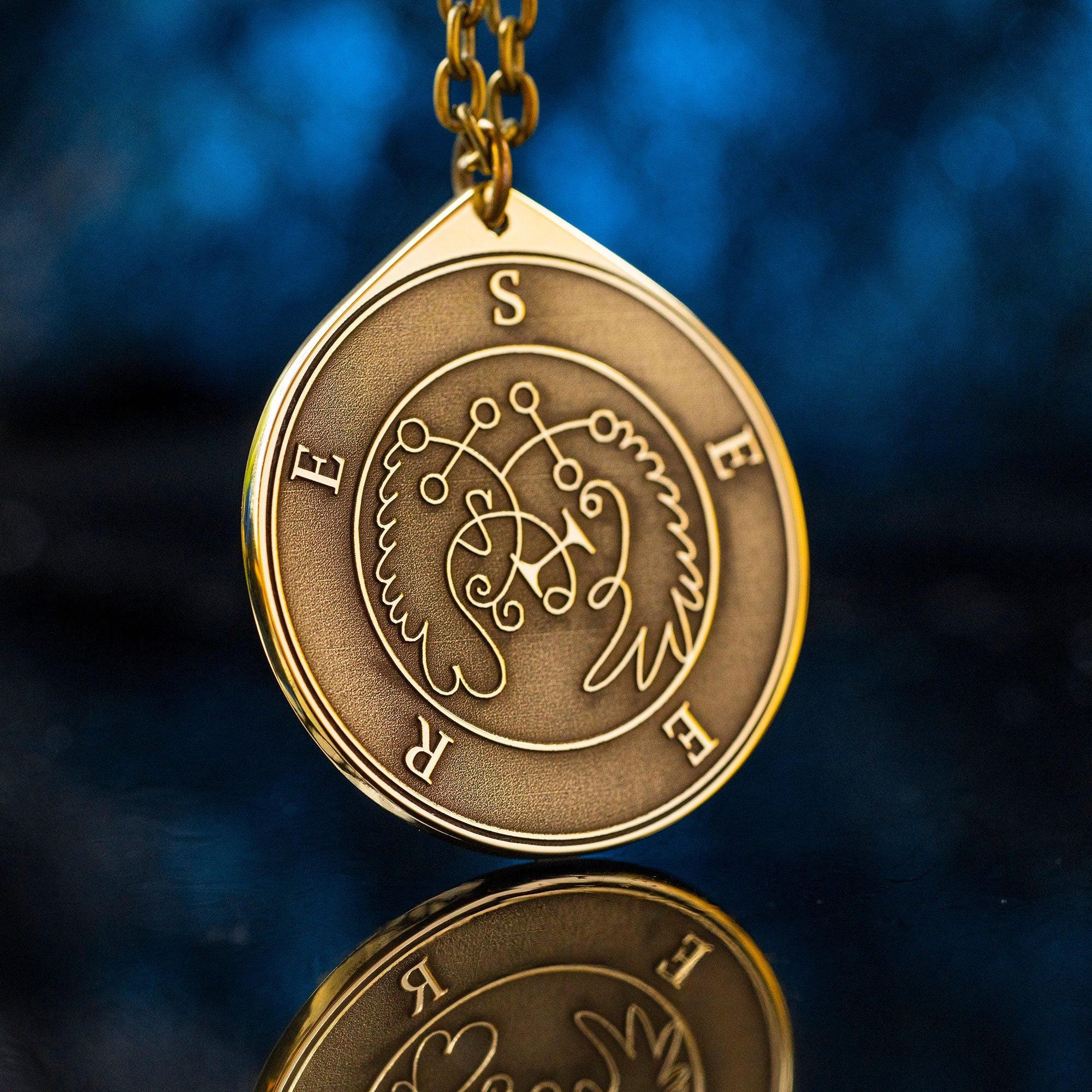 Prince Seere Brass Pendant: Lesser Key of Solomon Amulet