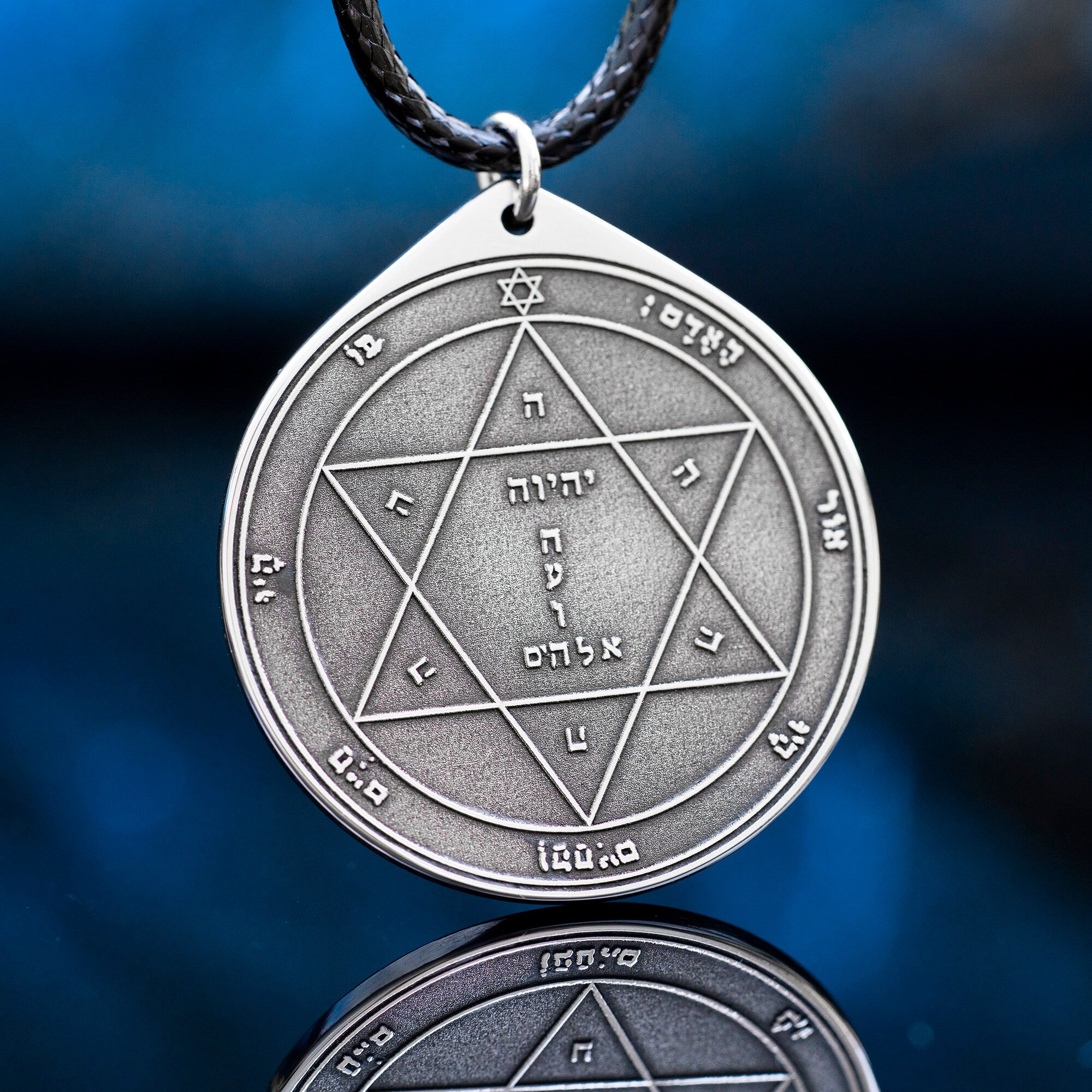 Second Pentacle of Mars Pendant: Kabbalah Amulet for Protection