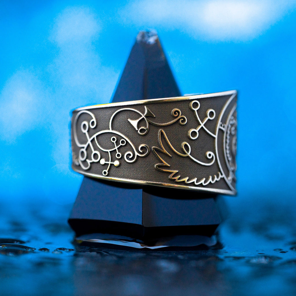 Prince Seere Brass Ring: Solomon Seal, Goetia Magic, Adjustable Band