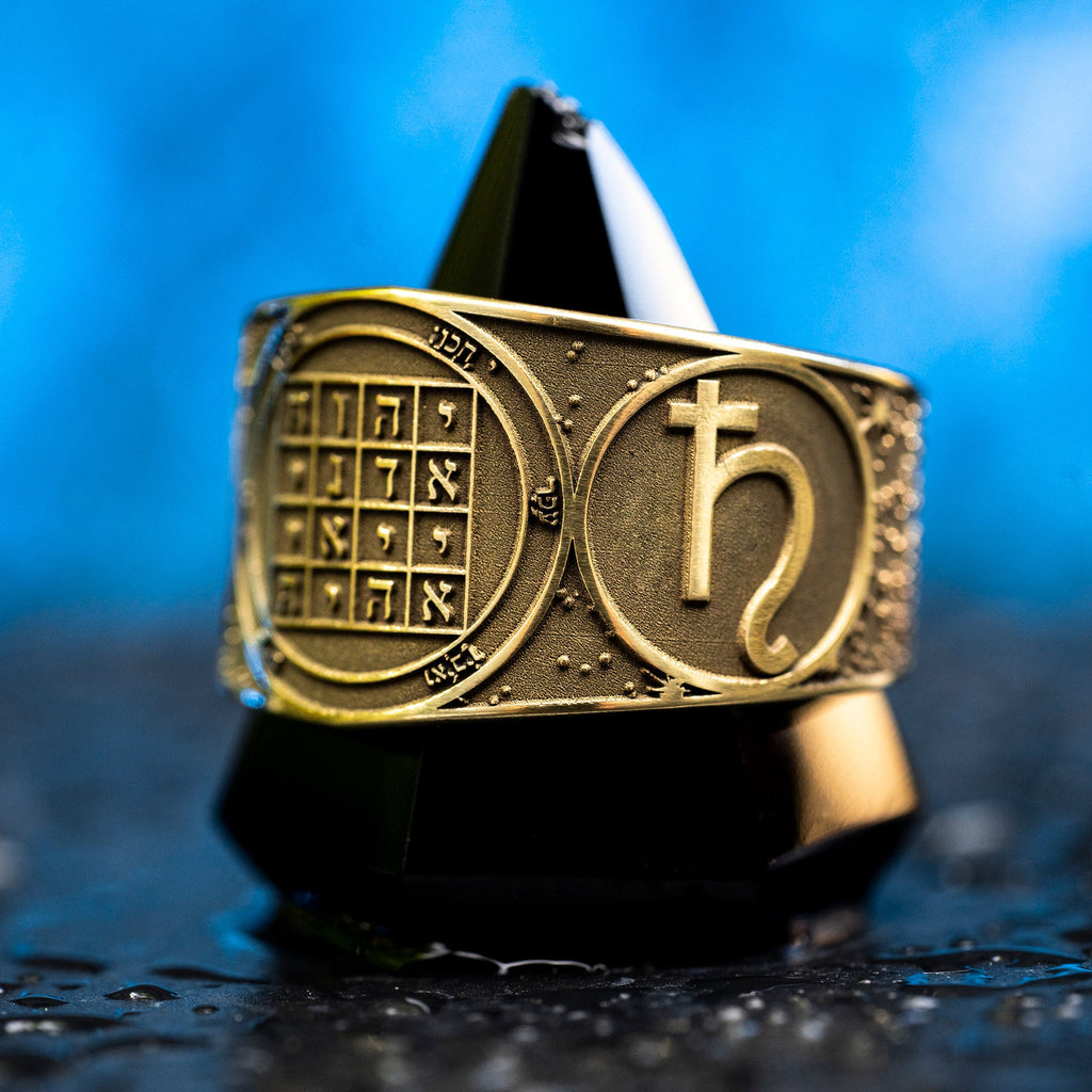 Goetia First Pentacle of Saturn Ring: Kabbalah Amulet Talisman