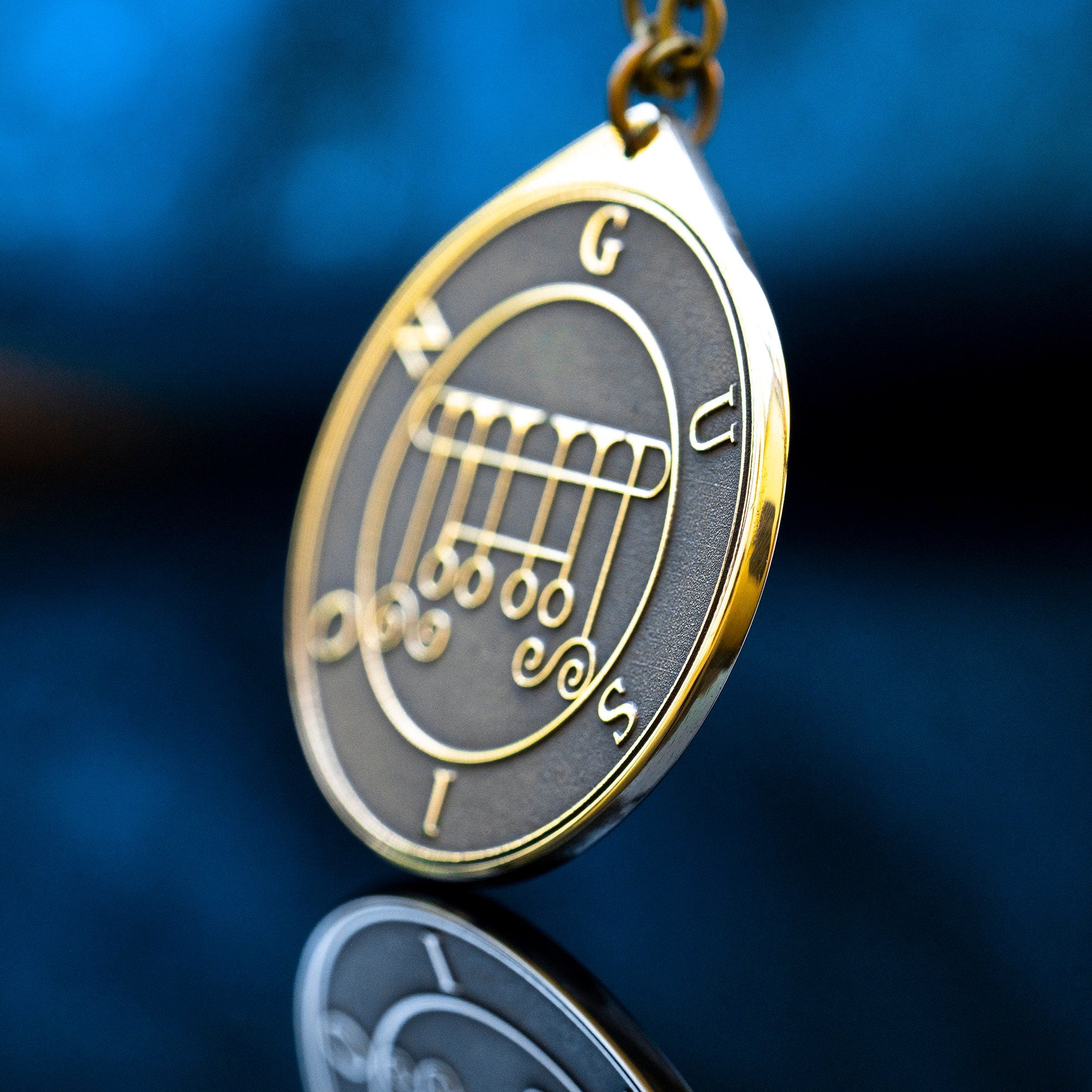Gusion Seal Pendant: Demon of Truth and Prophecy, Solomon Goetia Kabbalah Amulet Occult Talisman