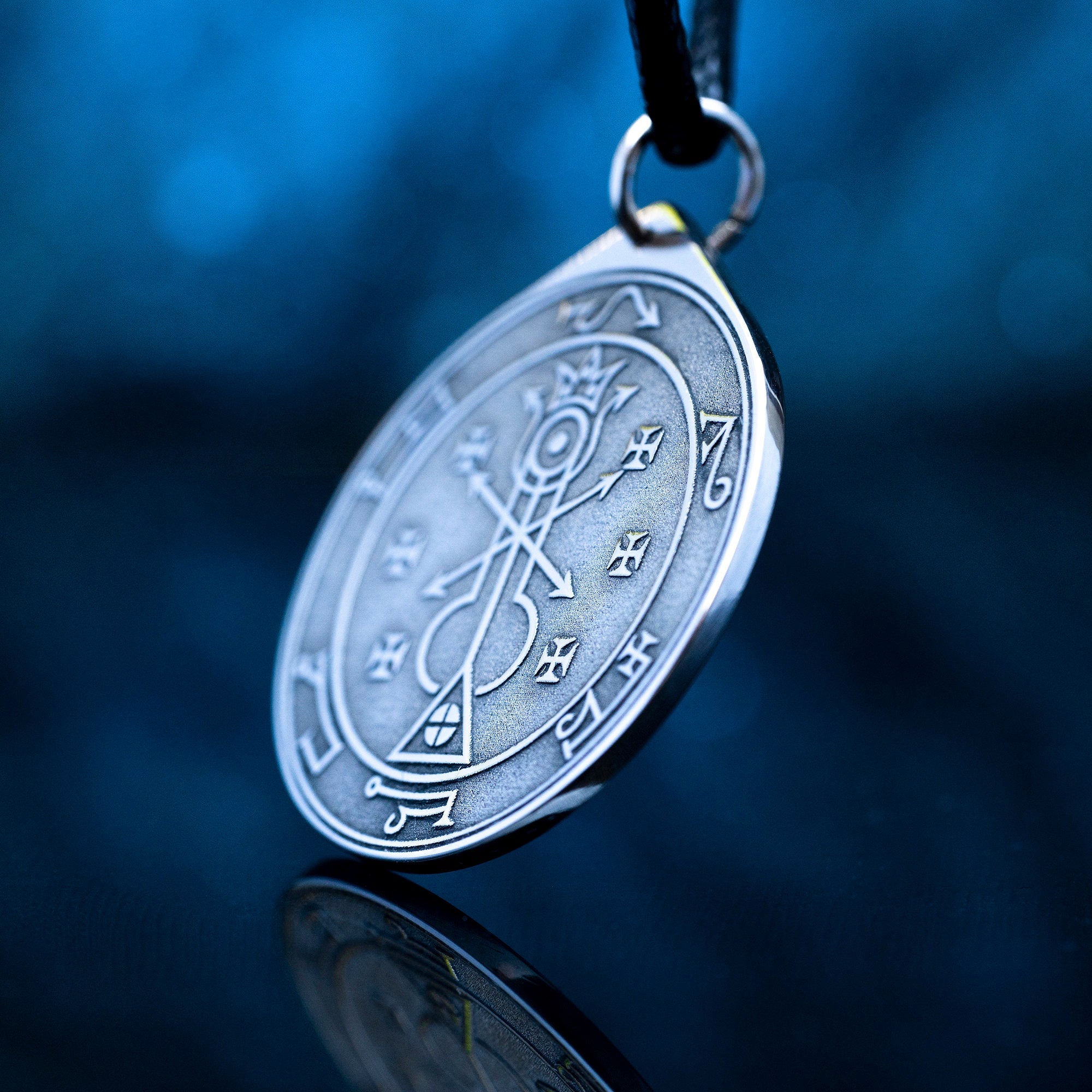 Belphegor Seal Amulet Pendant: Stainless Steel Occult Talisman