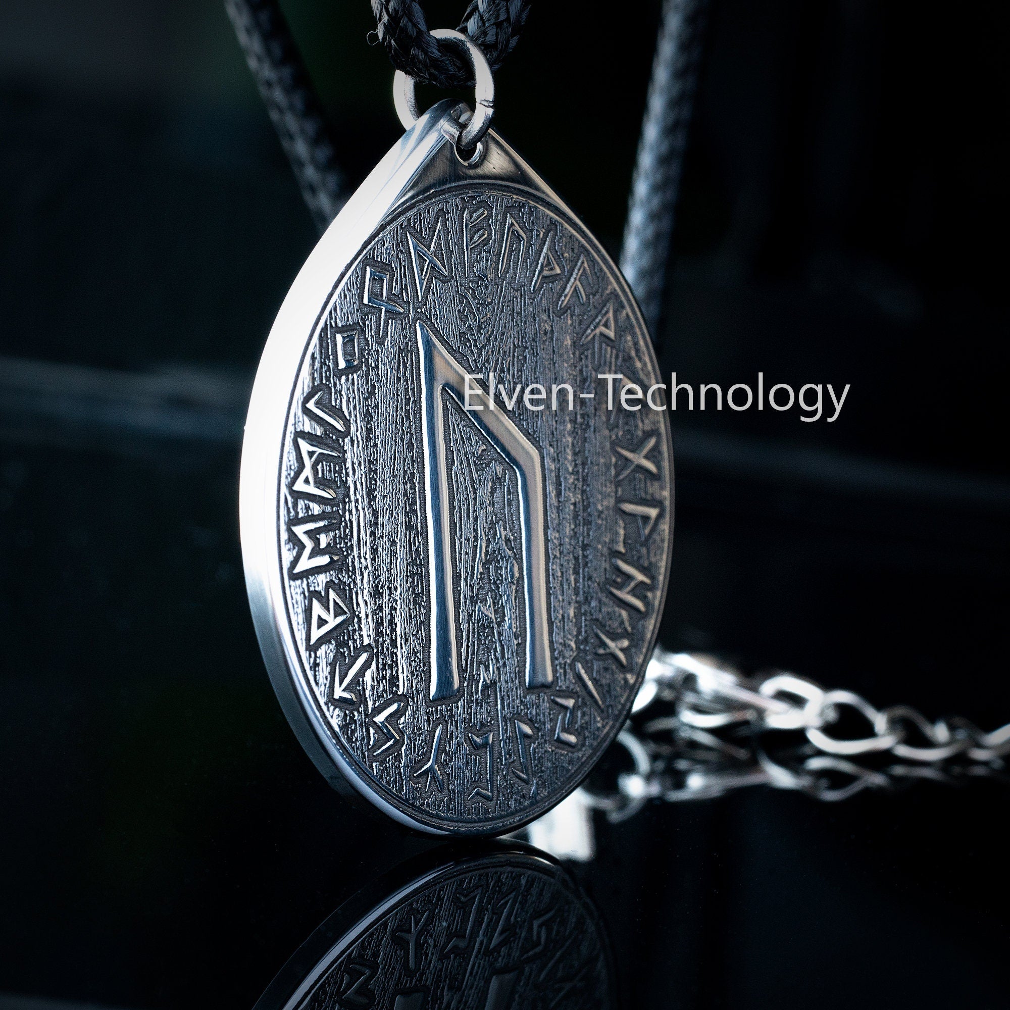 Viking Endurance Uruz Rune pendant in Wheel of Universe North Celtic amulet Elder Futhark talisman magic