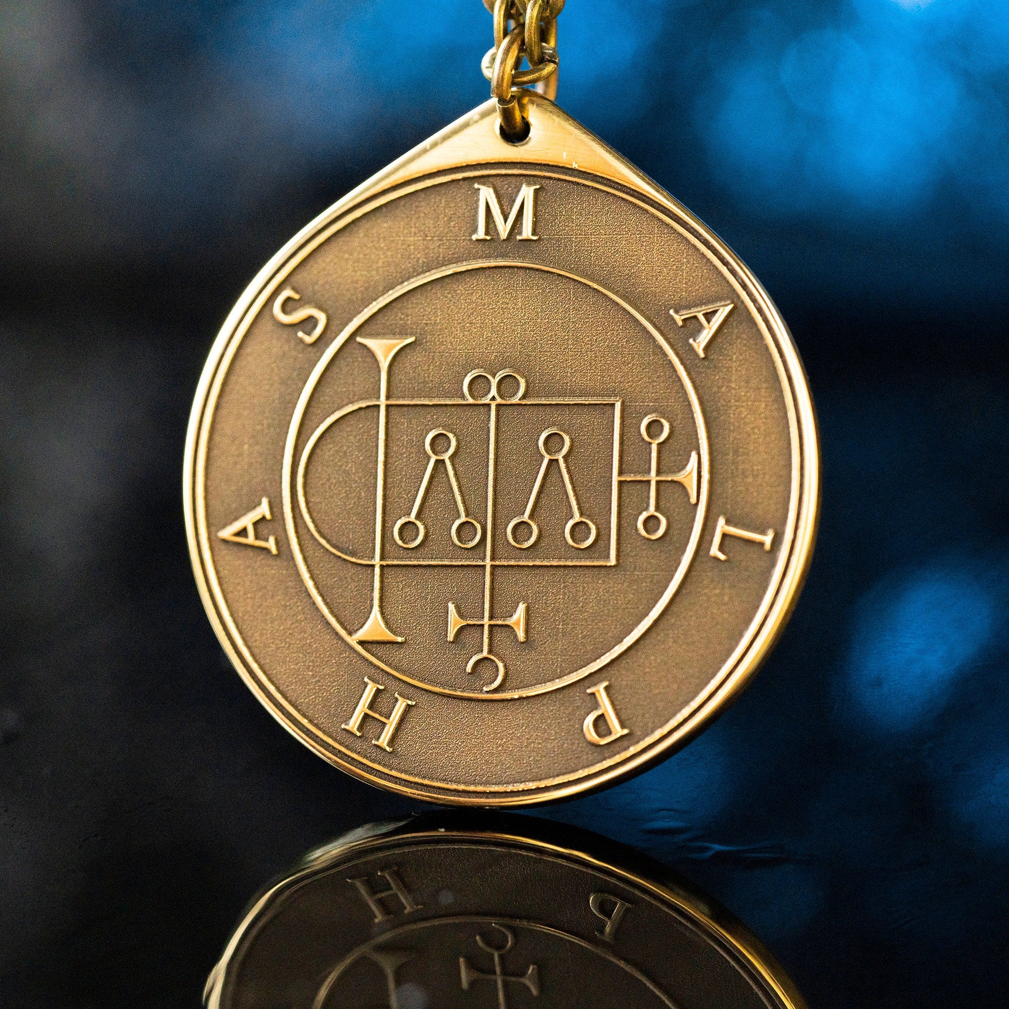 President Malphas Brass Pendant: Lesser Key of Solomon Amulet