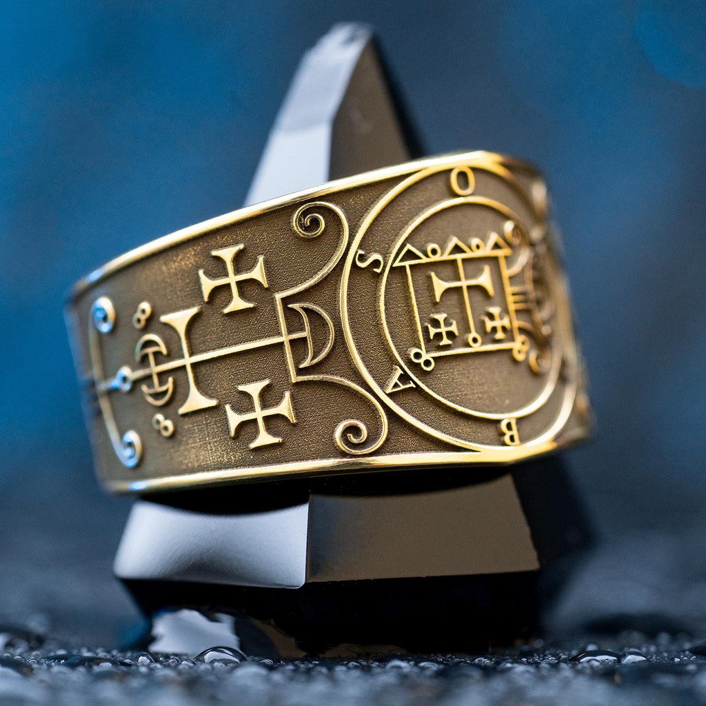 Orobas Seal Ring: Adjustable Brass Occult Ring