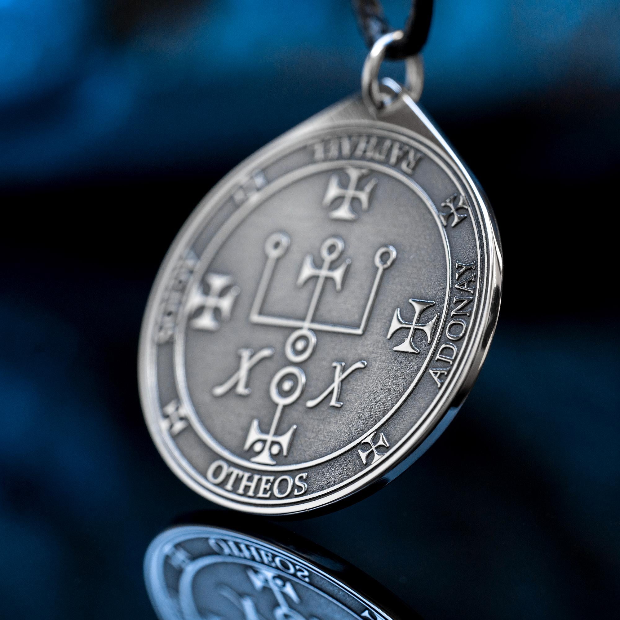 Archangel Raphael Pendant: Seal of Solomon Amulet - Stainless Steel