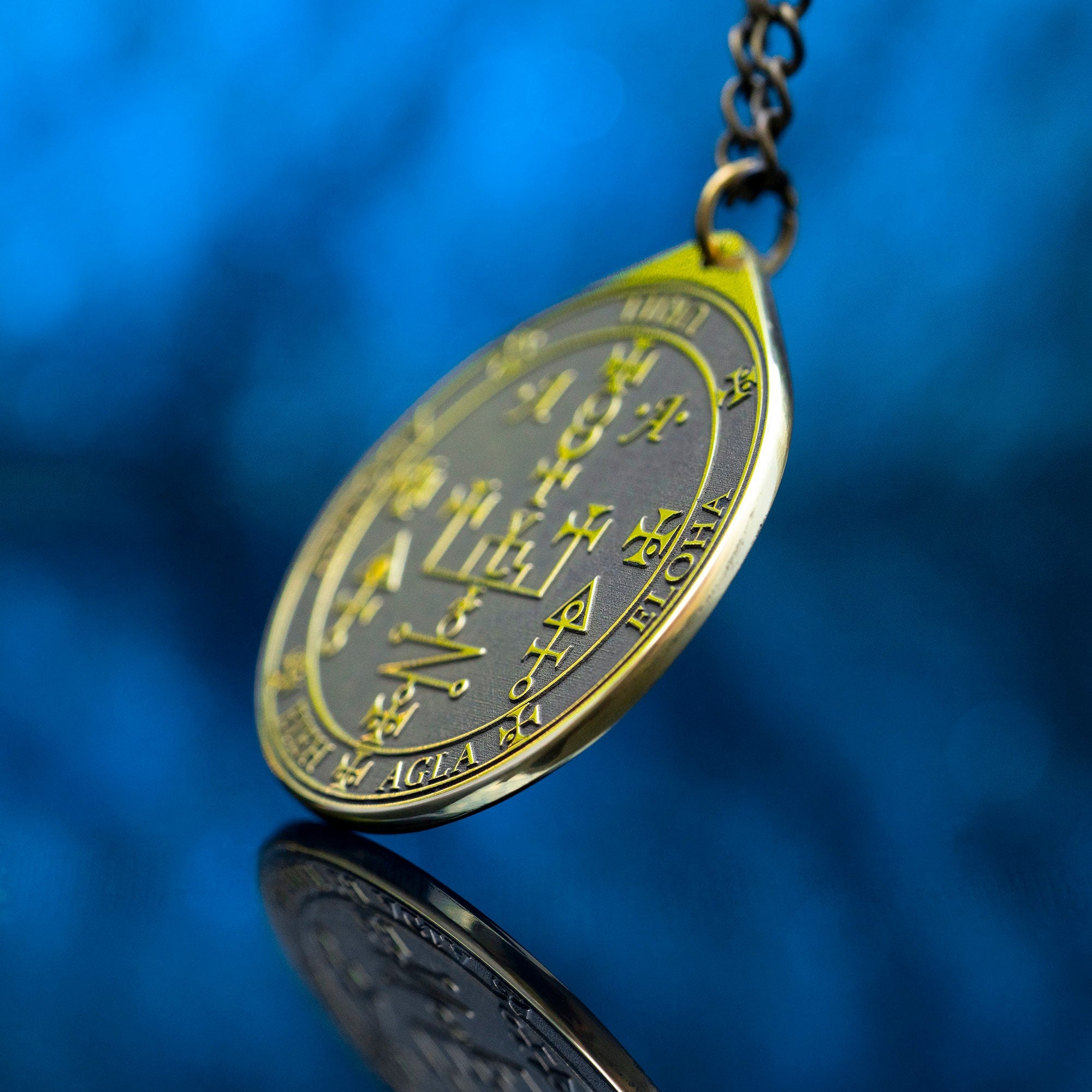 Archangel Uriel Seal Pendant: Spirit of Vitality and Medicine, Goetia Solomon Kabbalah Amulet