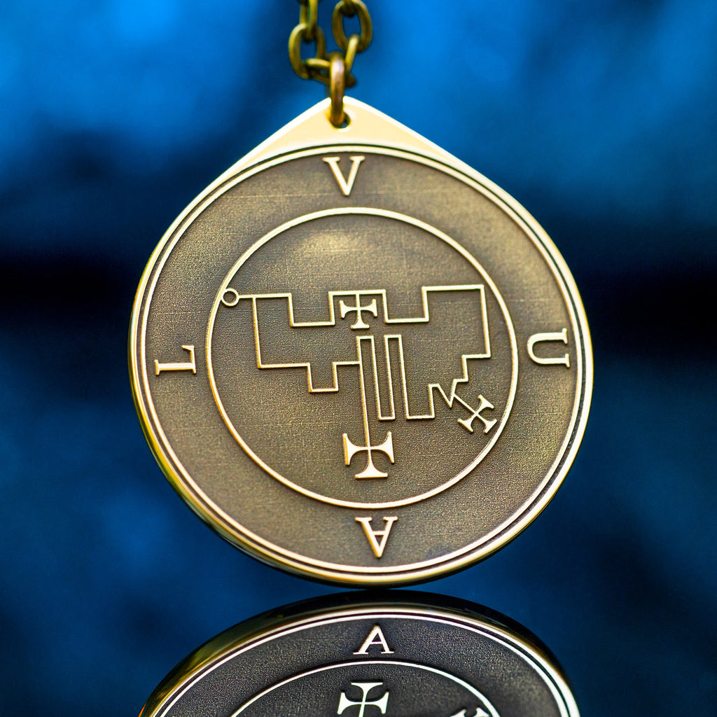 Duke Vual Brass Pendant: Lesser Key of Solomon Amulet