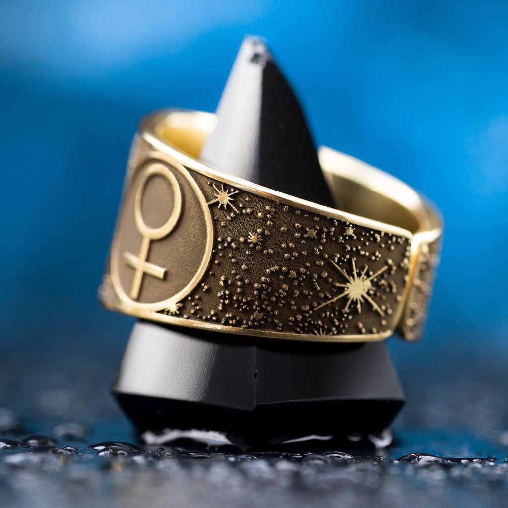 Goetia First Pentacle of Venus Ring: Kabbalah Seal of Solomon Amulet