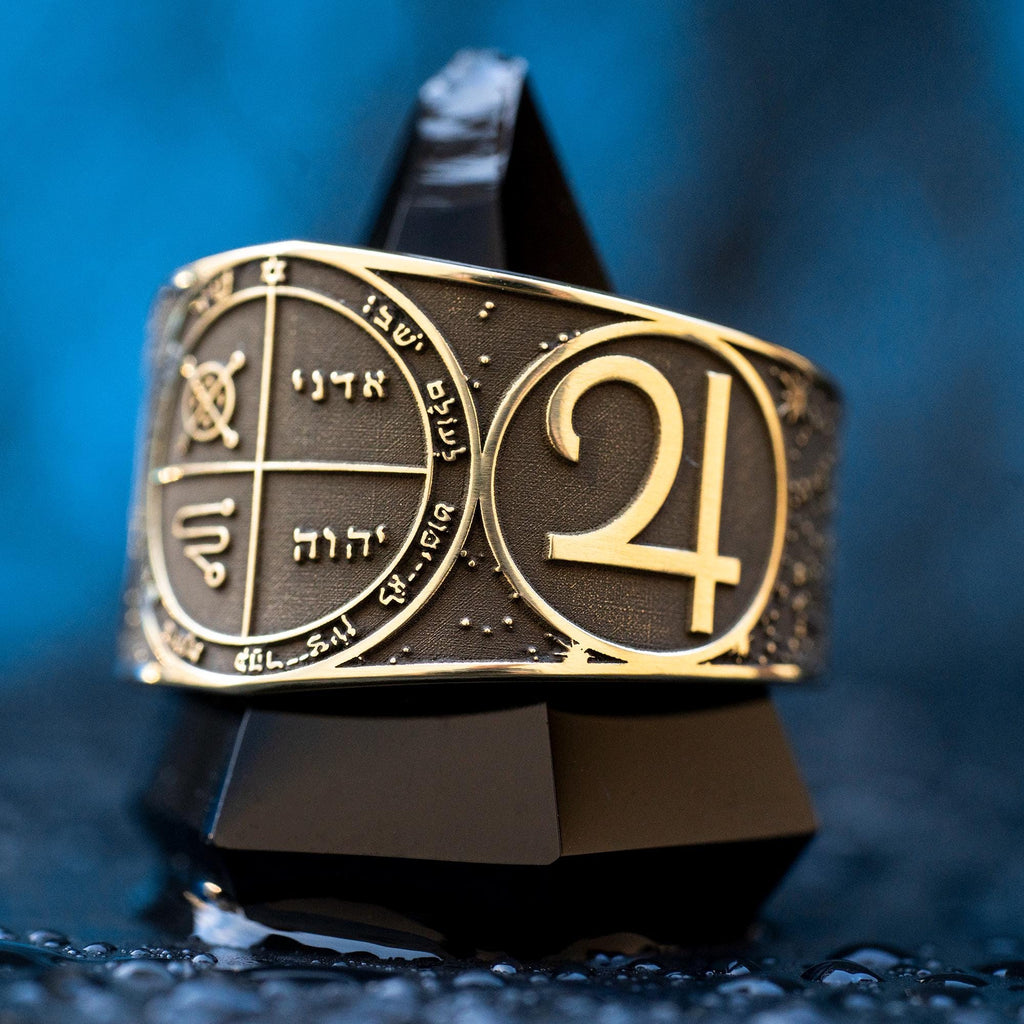 Goetia Third Pentacle of Jupiter Ring: Solomon Kabbalah Seal Amulet