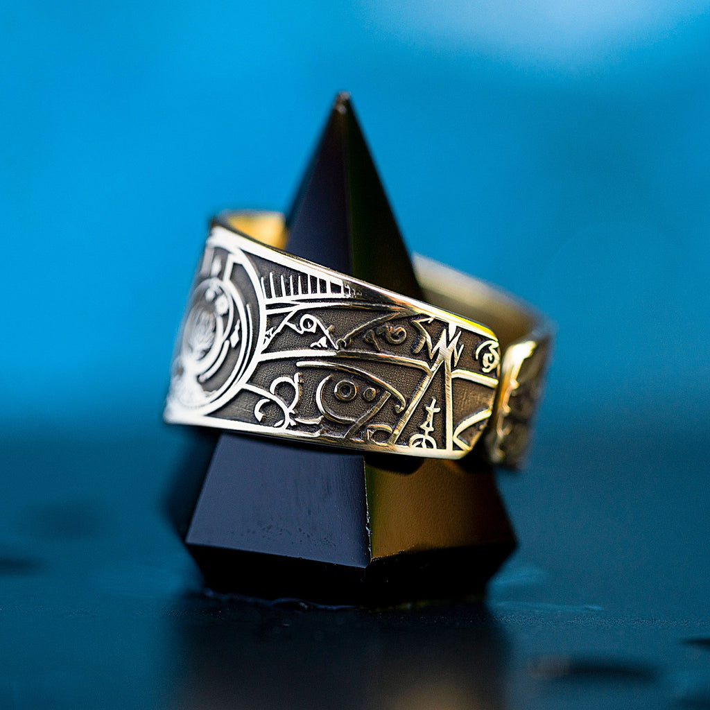 Baphomet Seal Ring: from Life to Death Alchemy, Solomon Goetia Occult Talisman