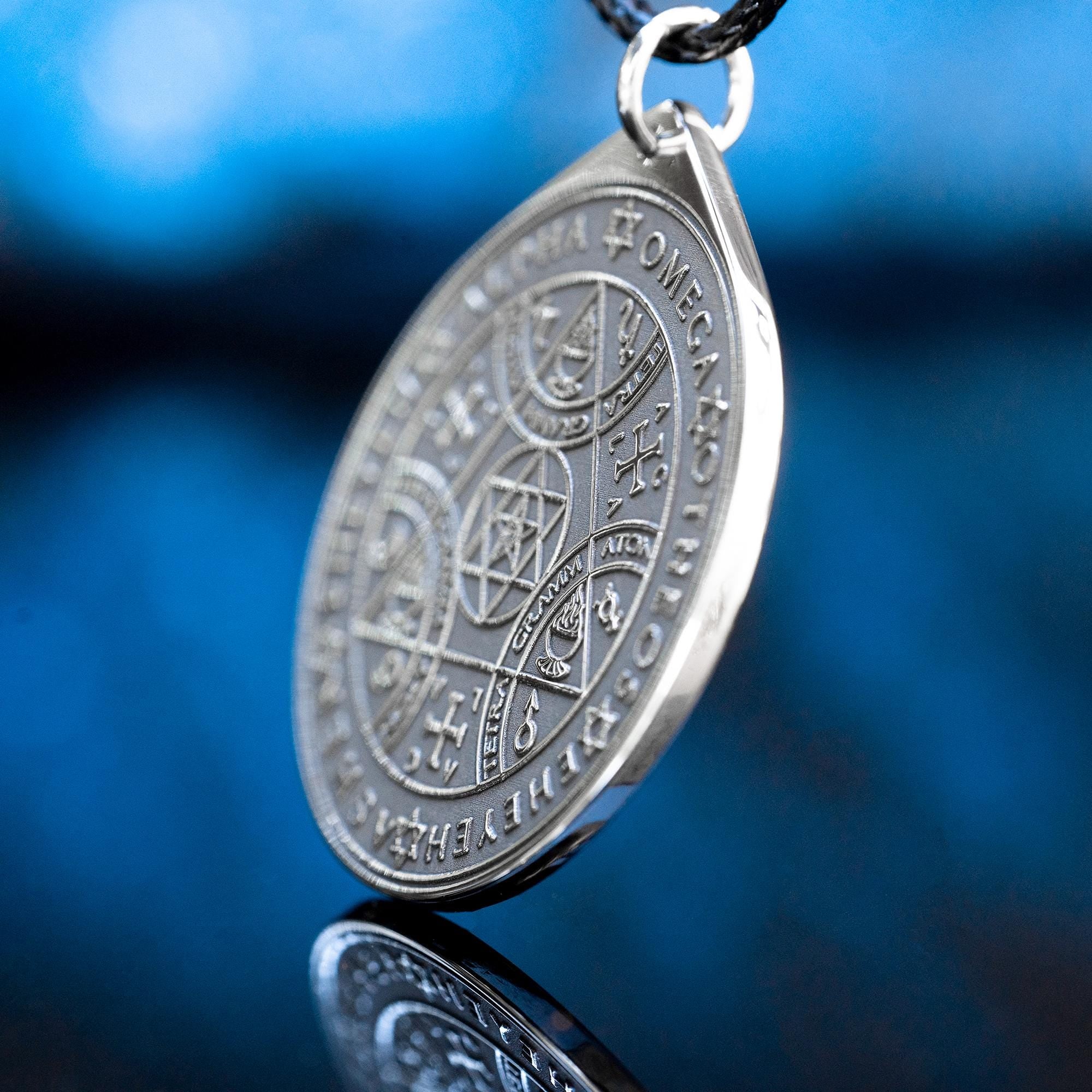 Enochian Sigil of Protection Pendant: Solomon Seal Amulet, Goetia Talisman