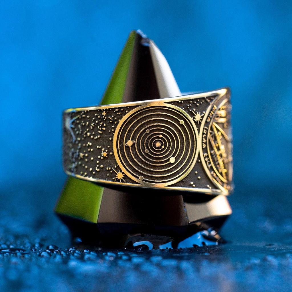 Goetia Seventh Pentacle of Saturn Ring: Solomon Kabbalah Amulet Talisman