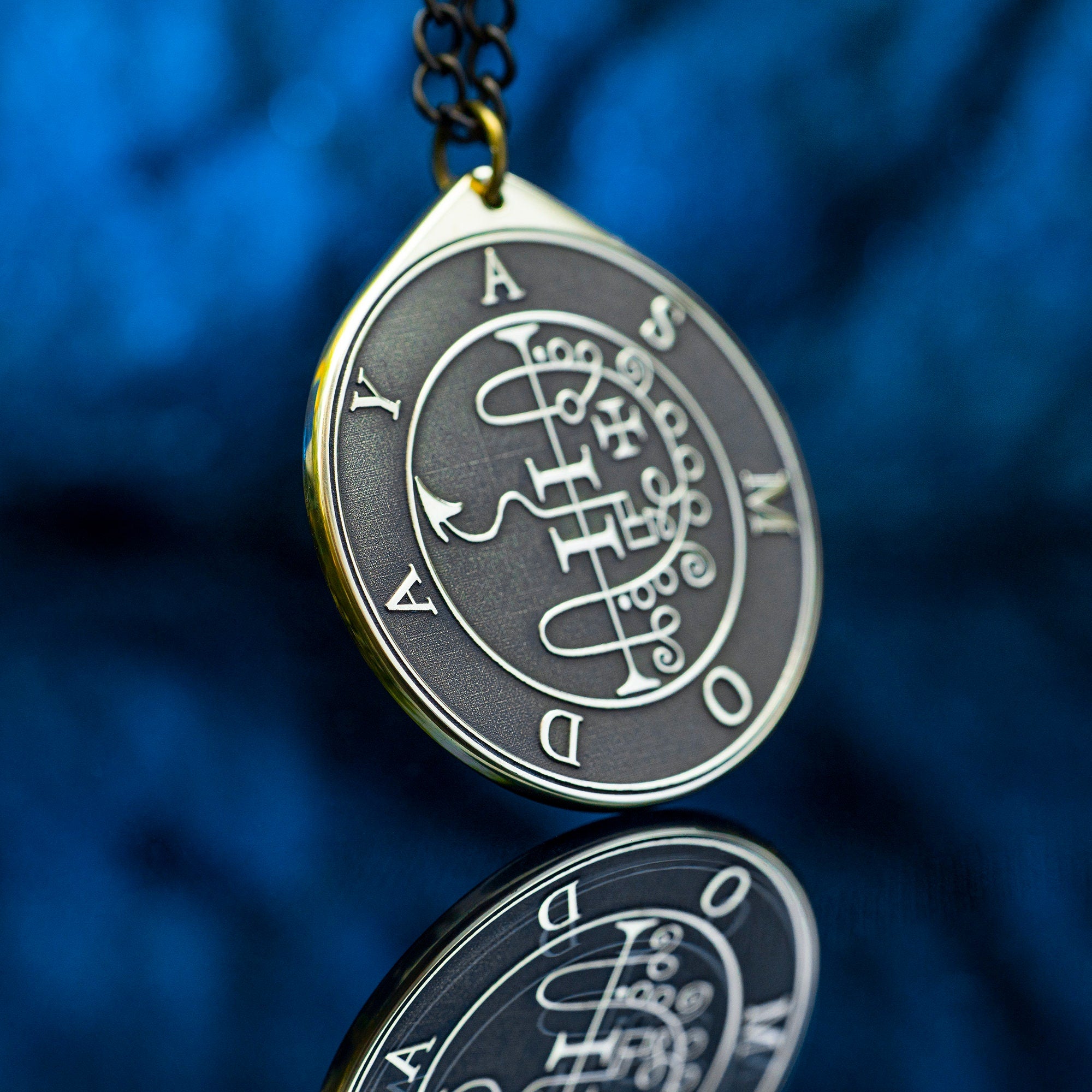 King Asmoday Seal Amulet Pendant: Lesser Key of Solomon, Occult Magic