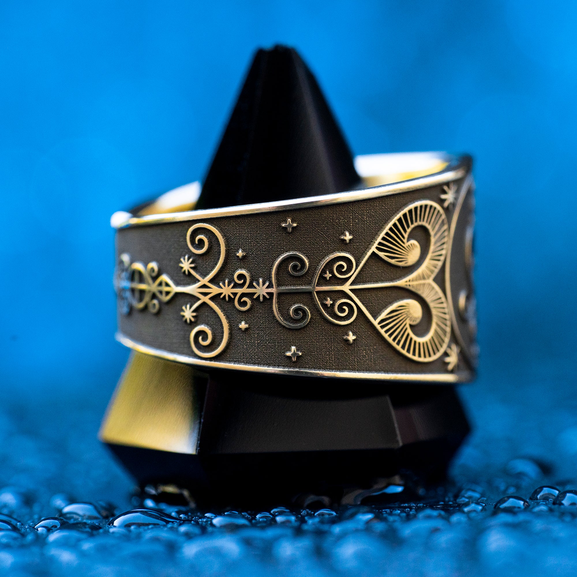 Erzulie Freda Ring: Love and Beauty Spirit, Passion, Romance, Veve Amulet, Yoruba Voodoo Talisman