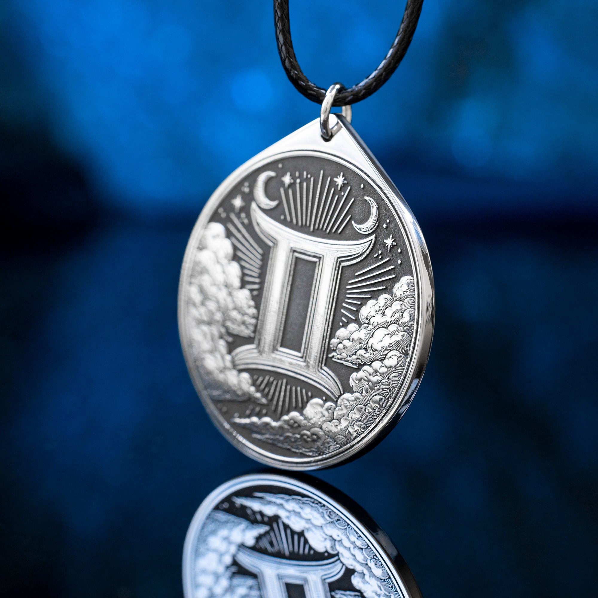 Gemini Pendant: Celestial Air Sign Symbol of Curiosity, Intuition and Dual Nature, Zodiac Astrology