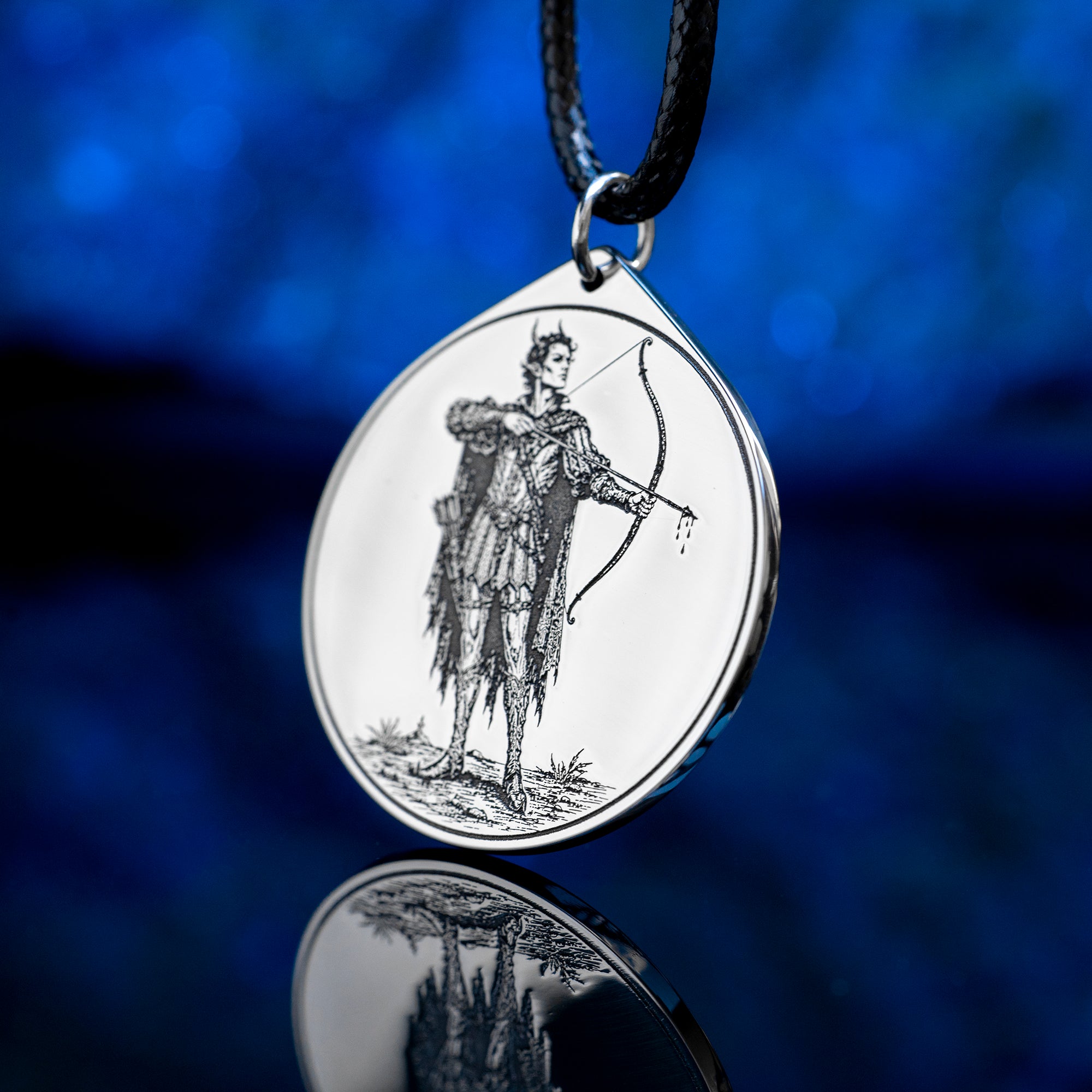 Leraie seal pendant with engraved Ars Goetia sigil associated with battles, contests, and arrow wounds