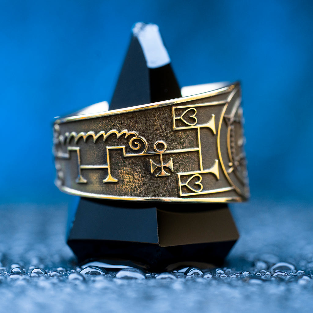 Vapula Seal Ring: Goetia Sigil of Duke Vapula, Spirit of Knowledge and Craftsmanship