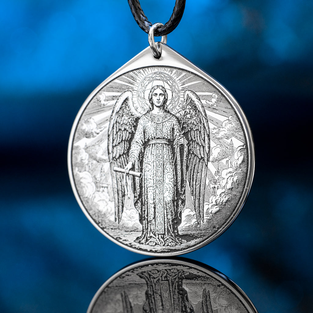 Archangel Gabriel Pendant: Angel of Restoration and Revelation, Protection Amulet, Solomon Goetia Kabbalah Talisman