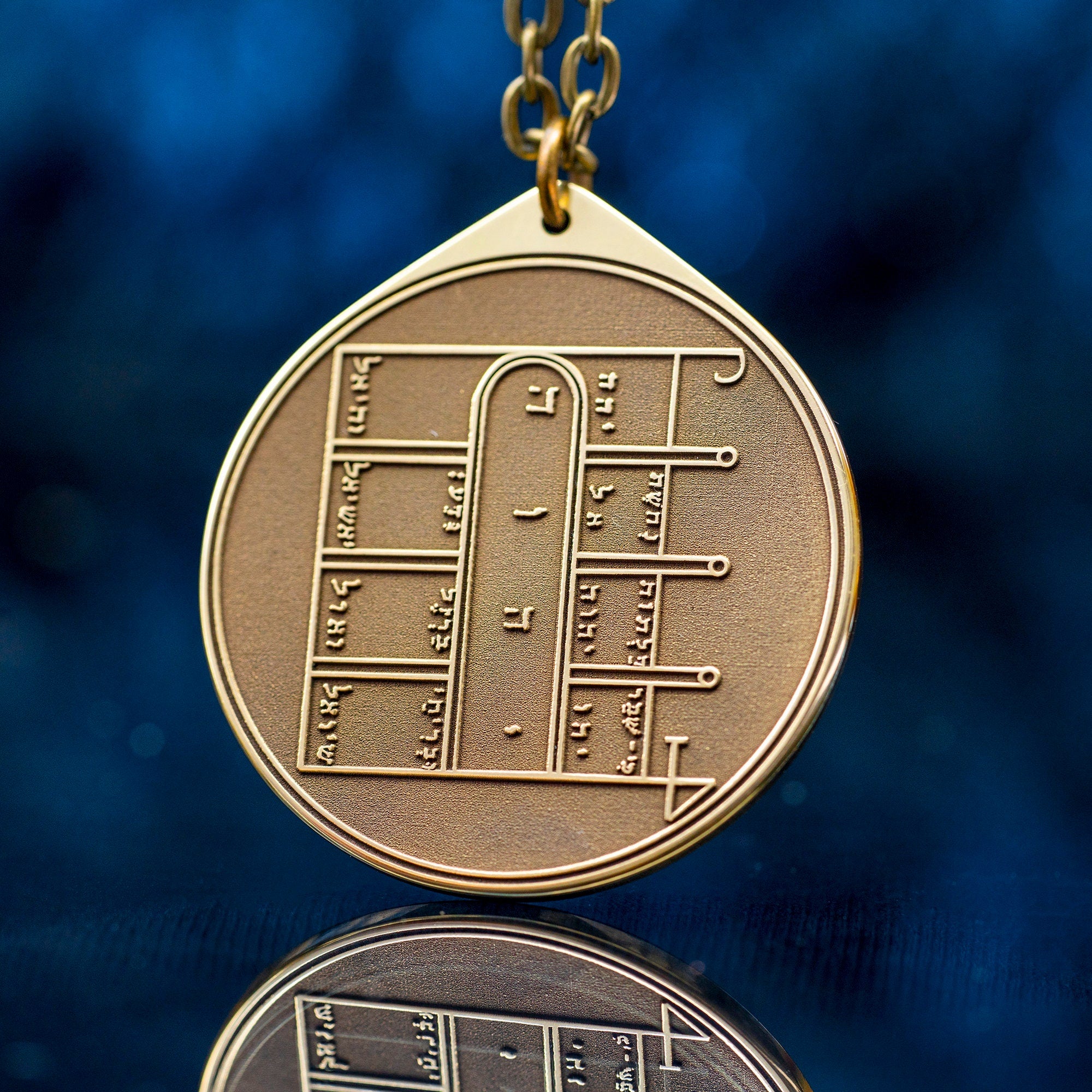 The First Pentacle of the Moon pendant Solomon kabbalah amulet talisman seal goetia occult magic lemegeton