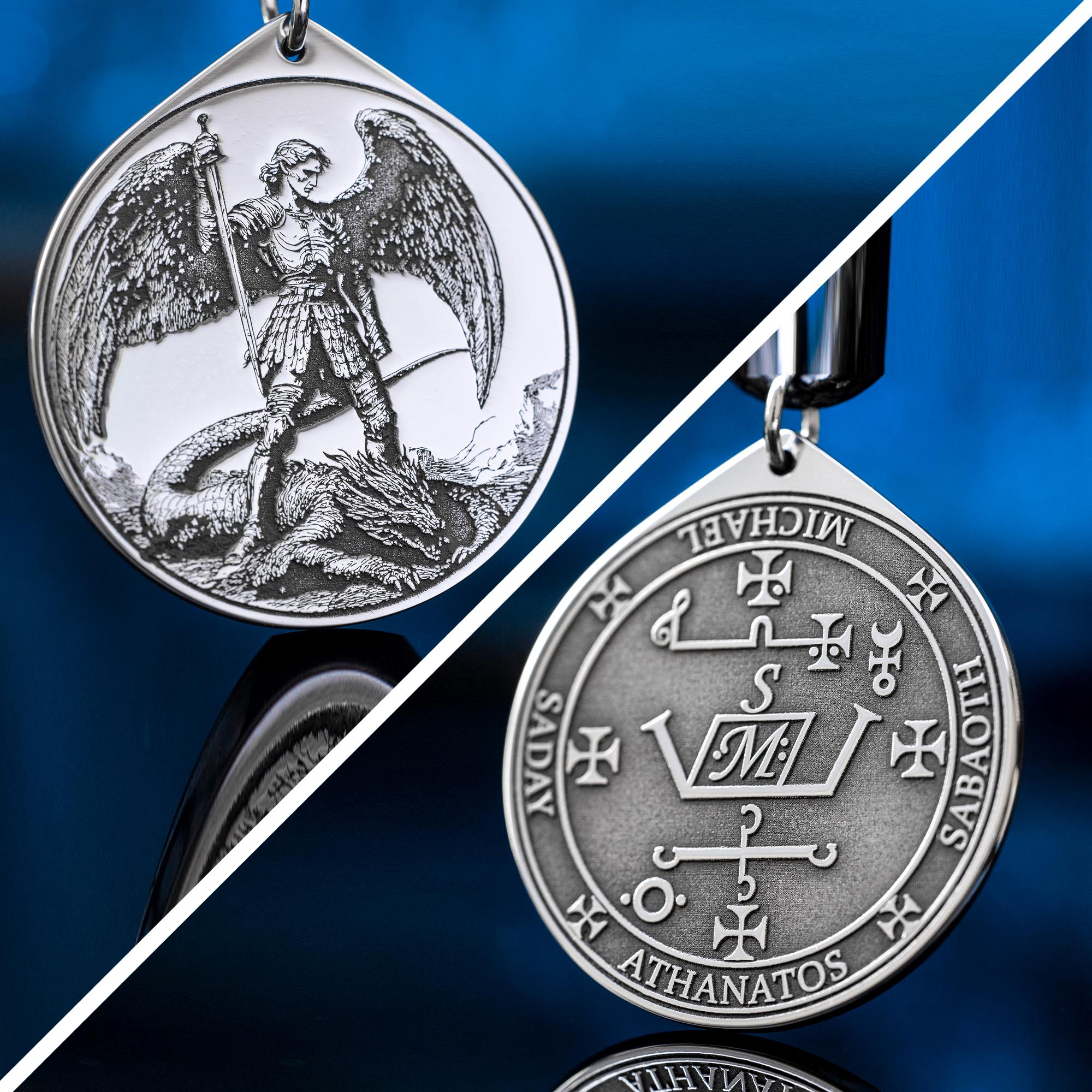 Archangel Michael Pendant: Spiritual Protection Amulet, Goetia Solomon Kabbalah Talisman