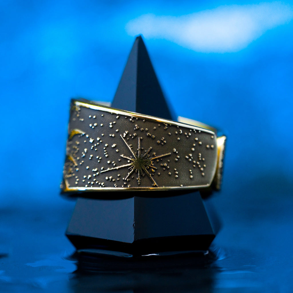 Archangel Uriel Brass Ring: Seal of Solomon Kabbalah Amulet