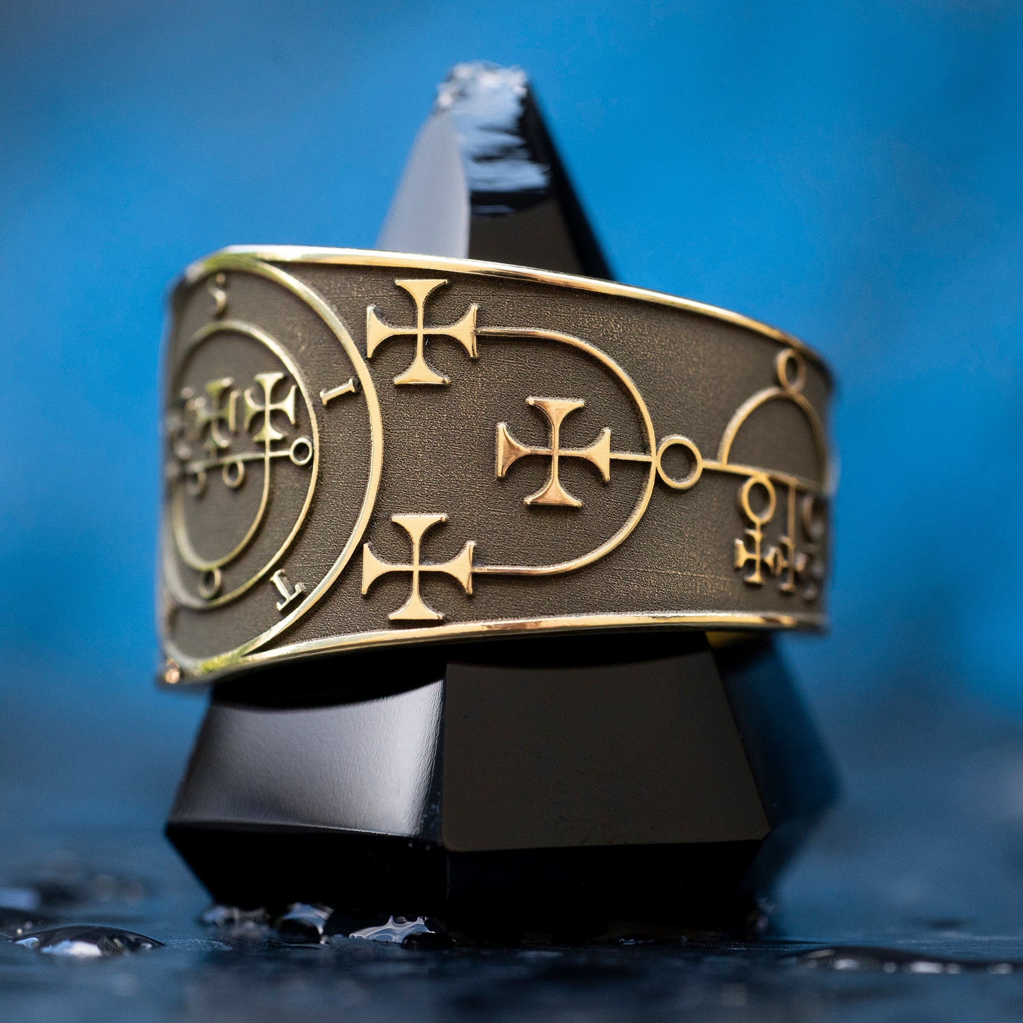 Prince Sitri Brass Ring: Occult Key of Solomon Seal, Adjustable