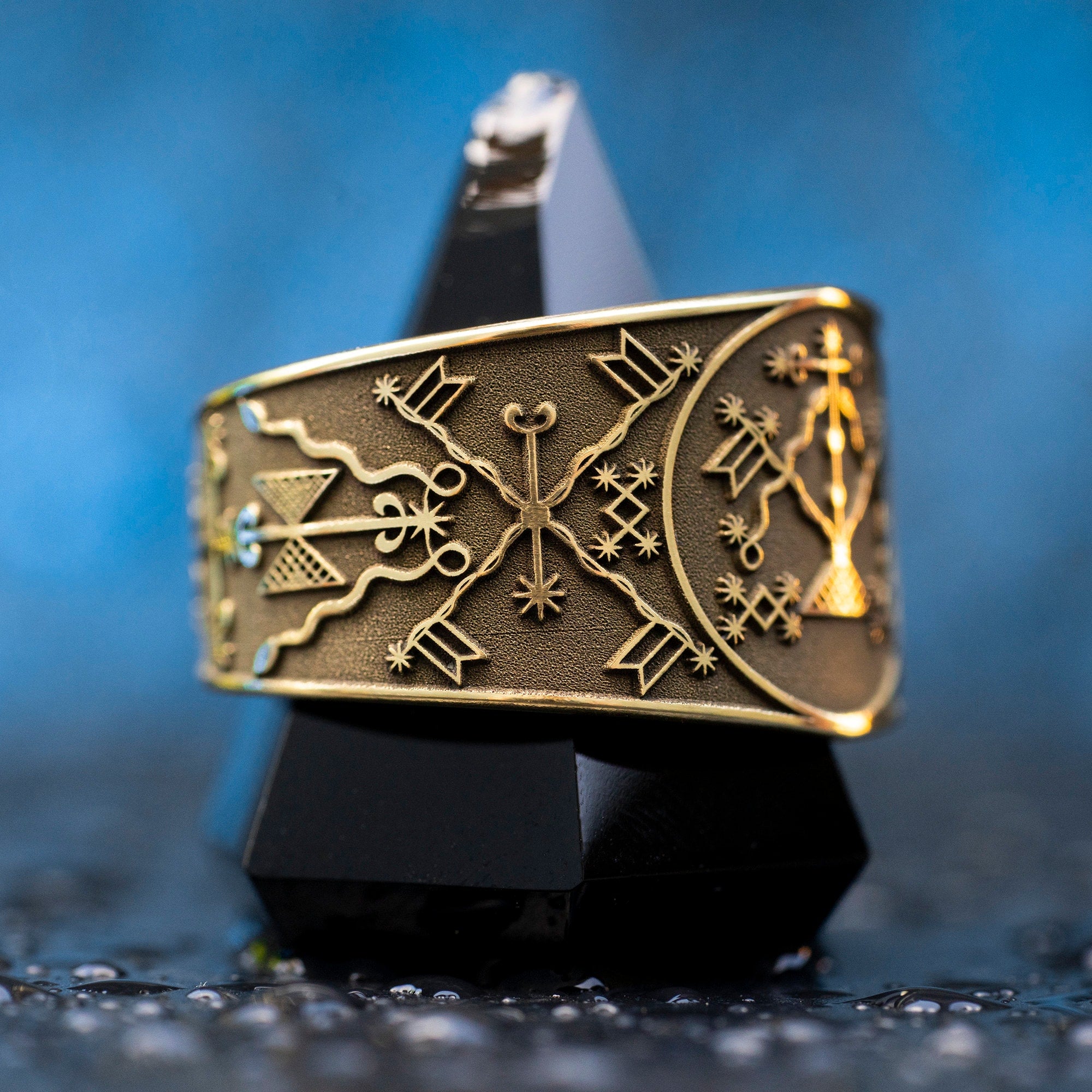 Damballah Veve Ring: Vodou Saint Lazarus Seal Amulet