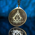 Water Element Pendant: Alchemy Symbol Necklace, Elemental Magic, Intuition, Healing, Flow Talisman Amulet