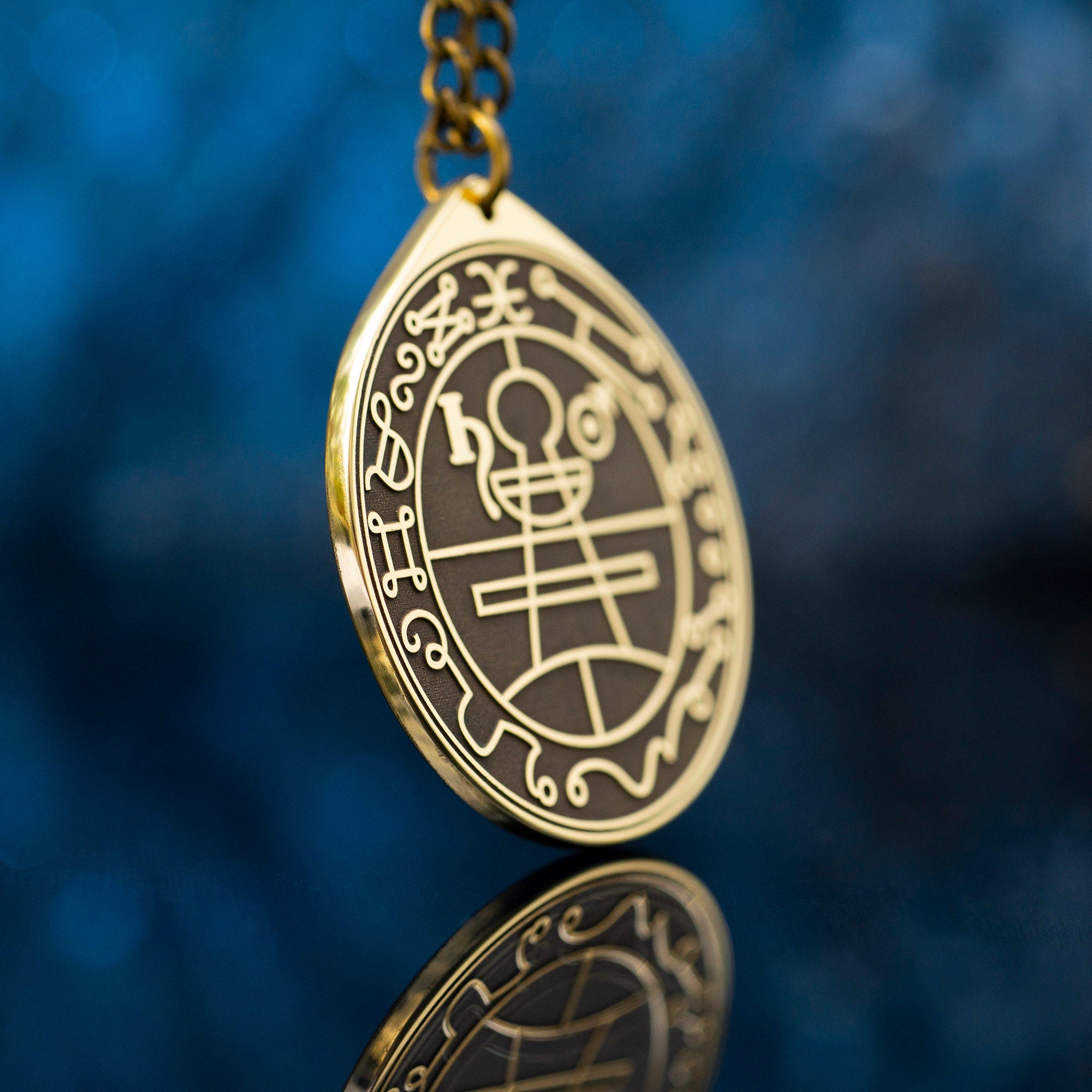 Secret Seal of Solomon Pendant: Goetia Sacred Kabbalah Amulet Talisman