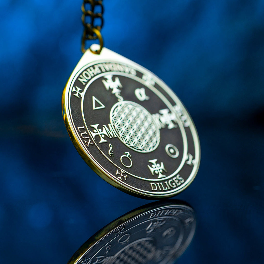 Archangel Sandalphon Pendant: Seal of Solomon Kabbalah Amulet