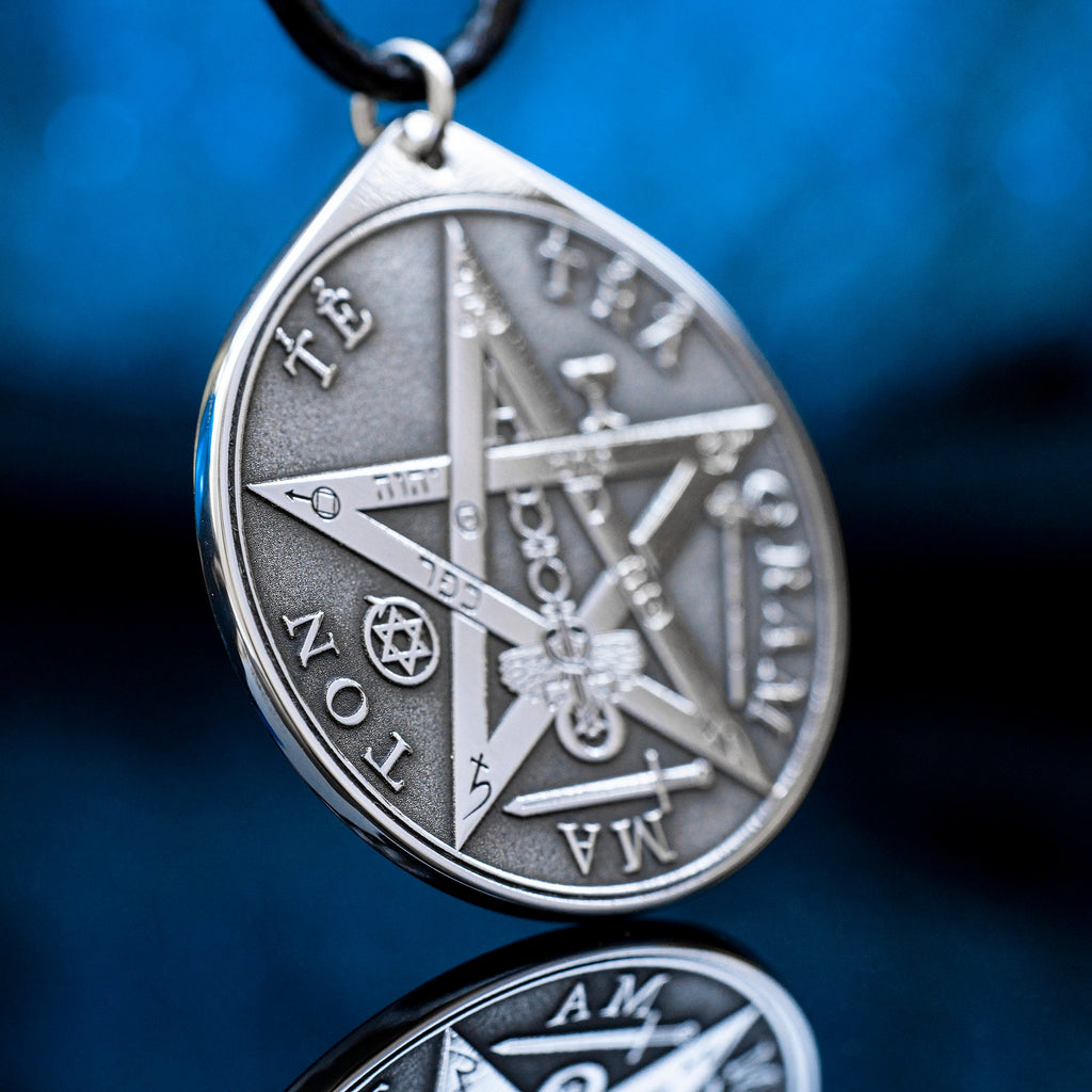 Tetragrammaton Pentagram Pendant: Solomon Seal Kabbalah Amulet