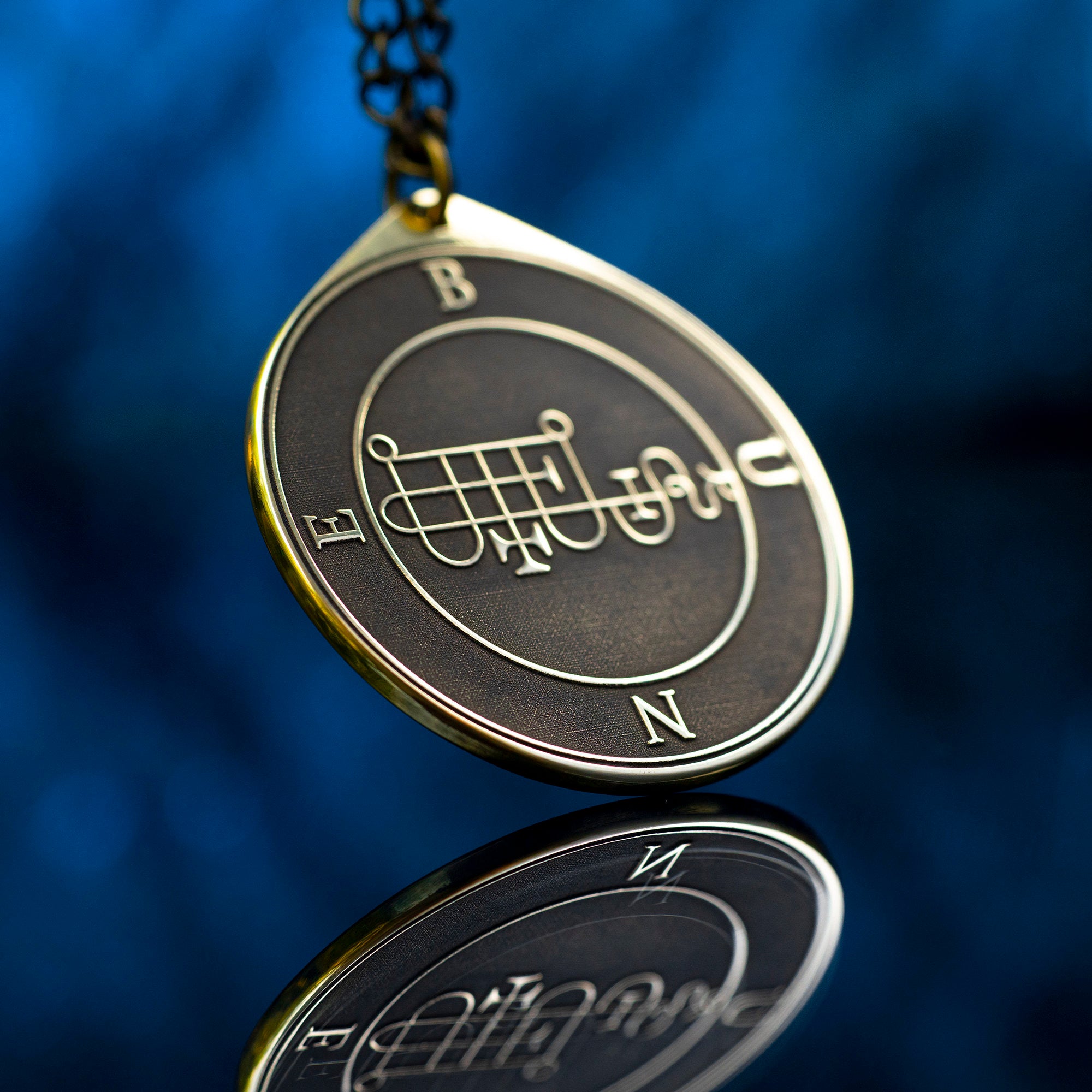 Duke Bune Seal Pendant: Brass Goetia Demon Amulet Talisman