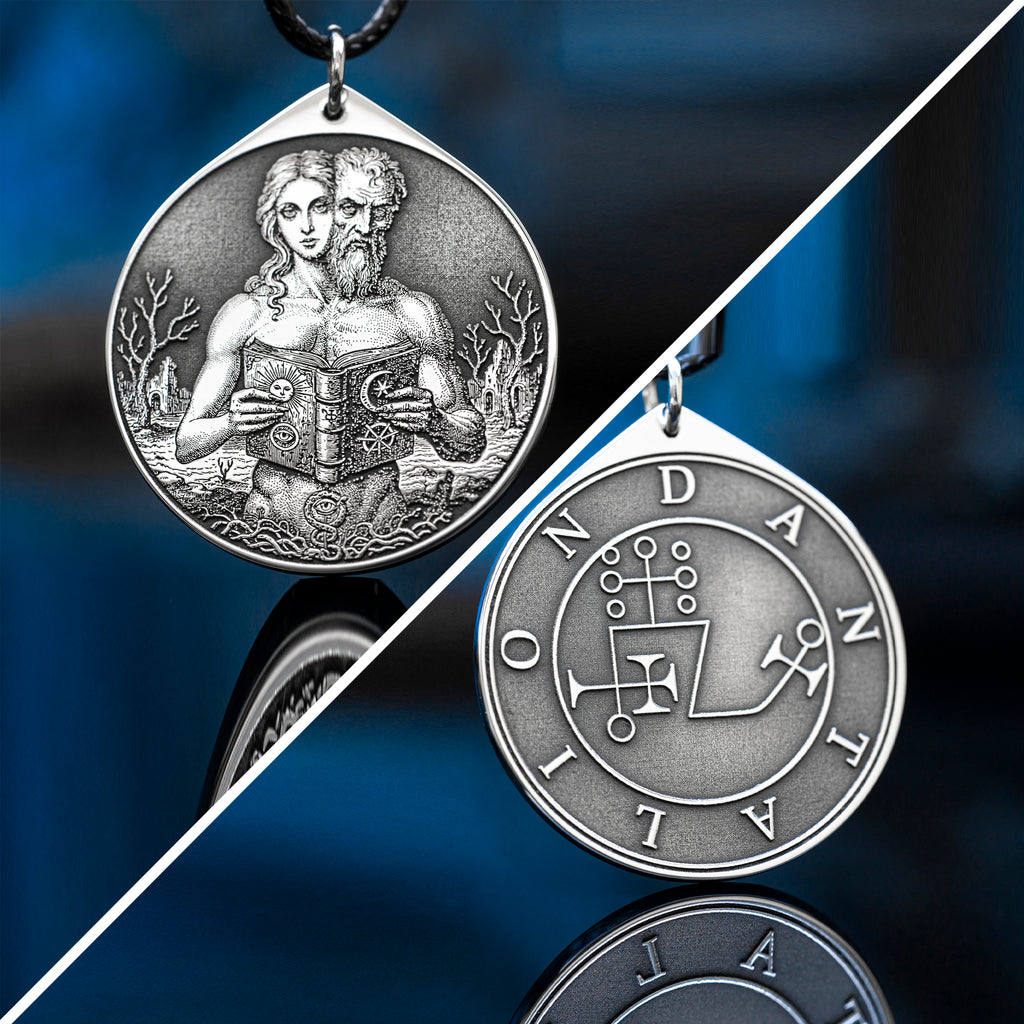 Dantalion Seal Amulet Pendant: Lesser Key of Solomon Talisman