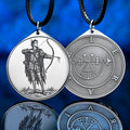 Leraie seal pendant with engraved Ars Goetia sigil associated with battles, contests, and arrow wounds