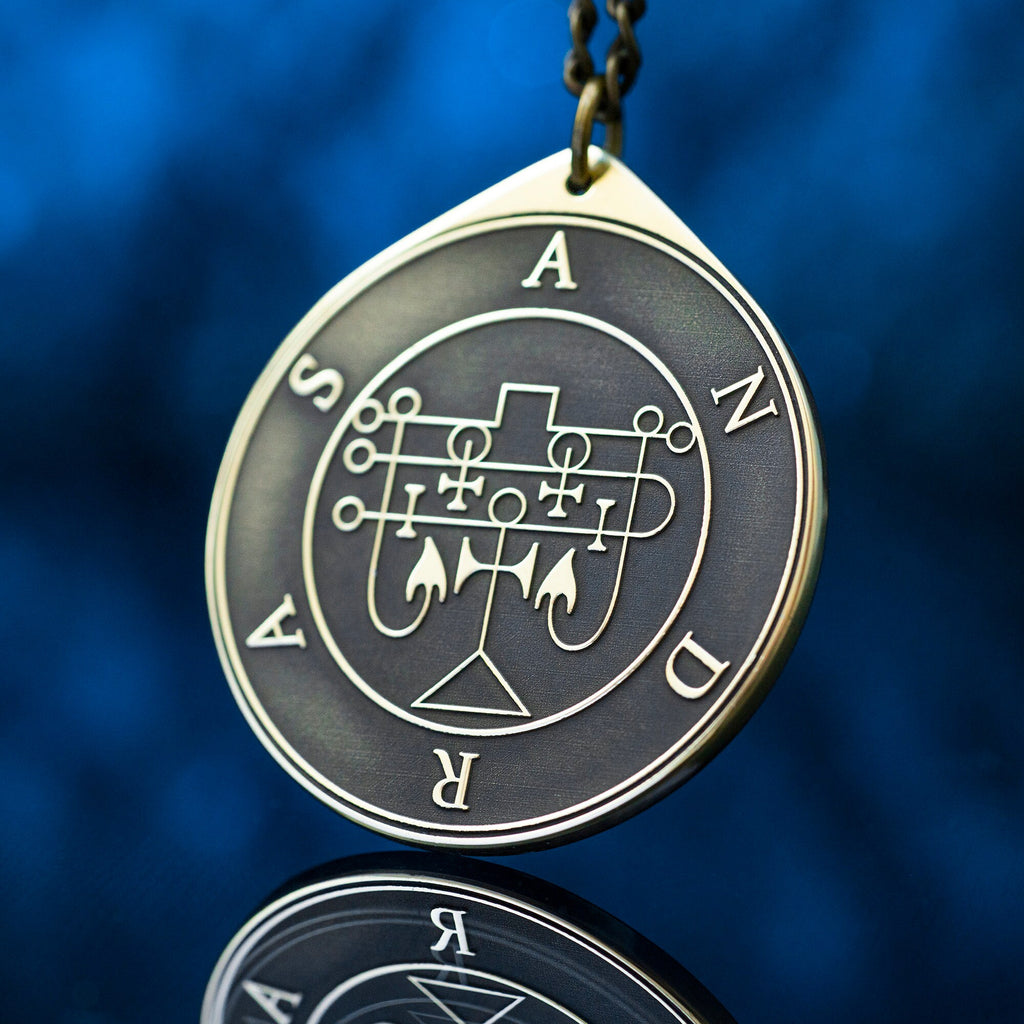 Andras Seal Pendant: Lesser Key of Solomon Amulet, Occult Talisman