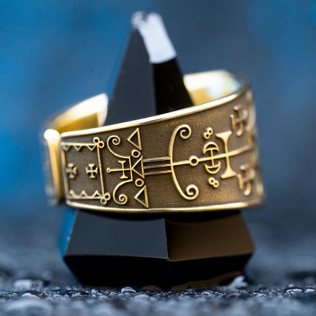 Orobas Seal Ring: Adjustable Brass Occult Ring