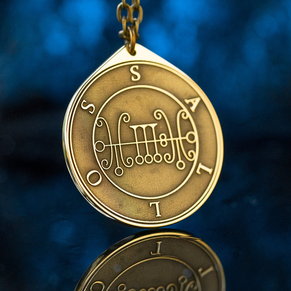 Duke Sallos Brass Pendant: Lesser Key of Solomon Amulet