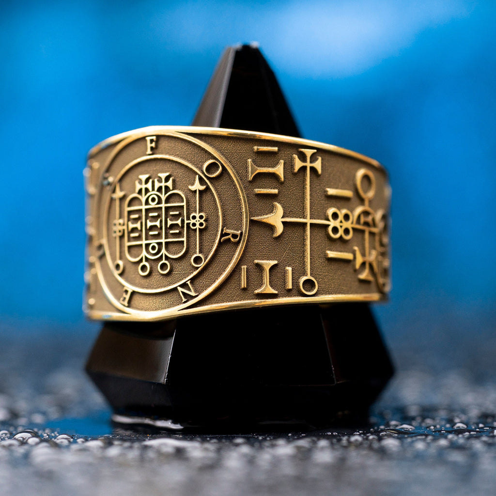 Marquis Forneus Brass Ring: Lesser Key of Solomon Seal, Adjustable